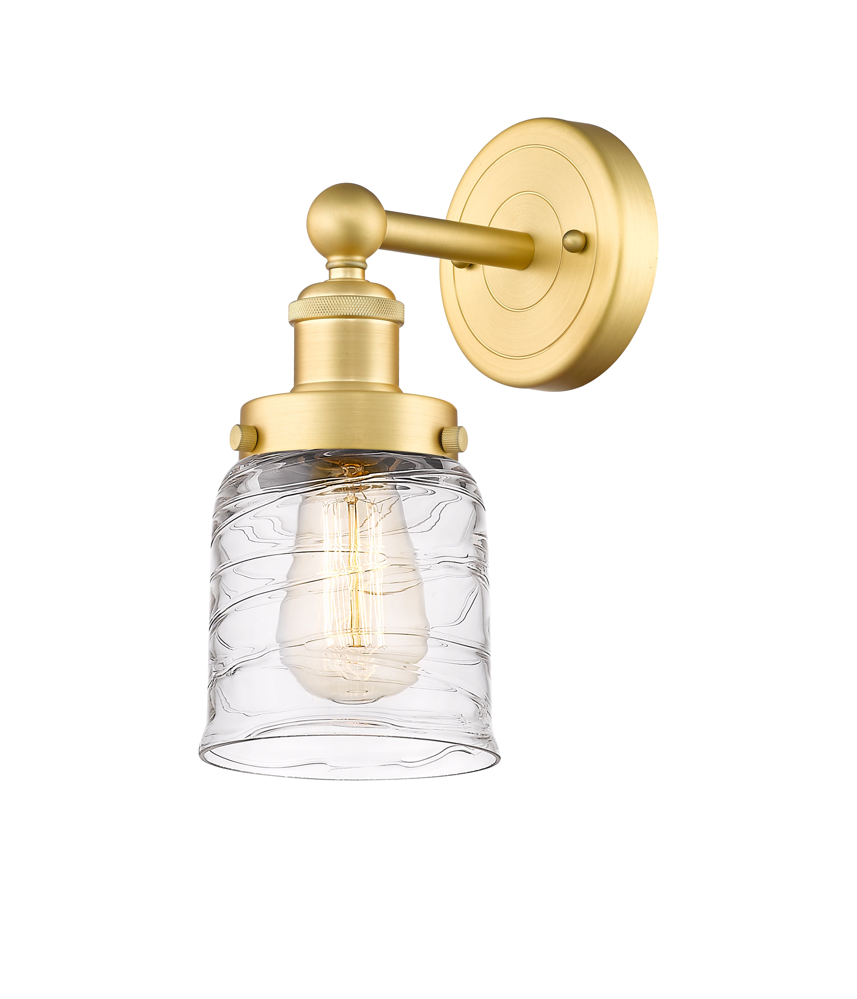 Edison Sconce Cast Brass Glass Shade