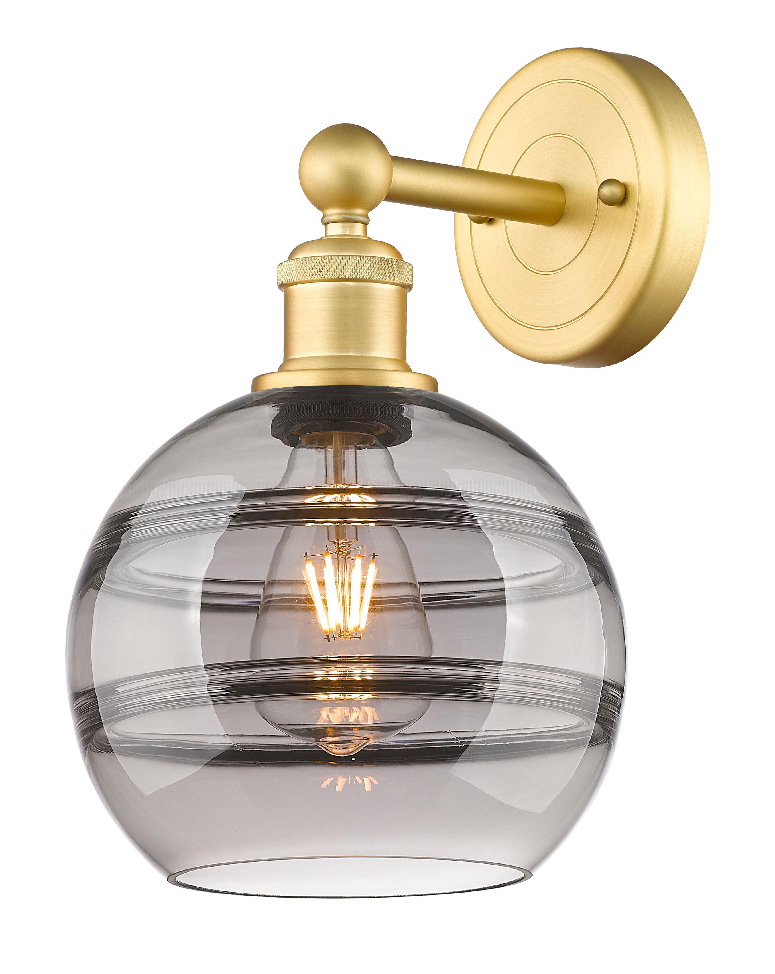 Edison Sconce Brass Glass Steel