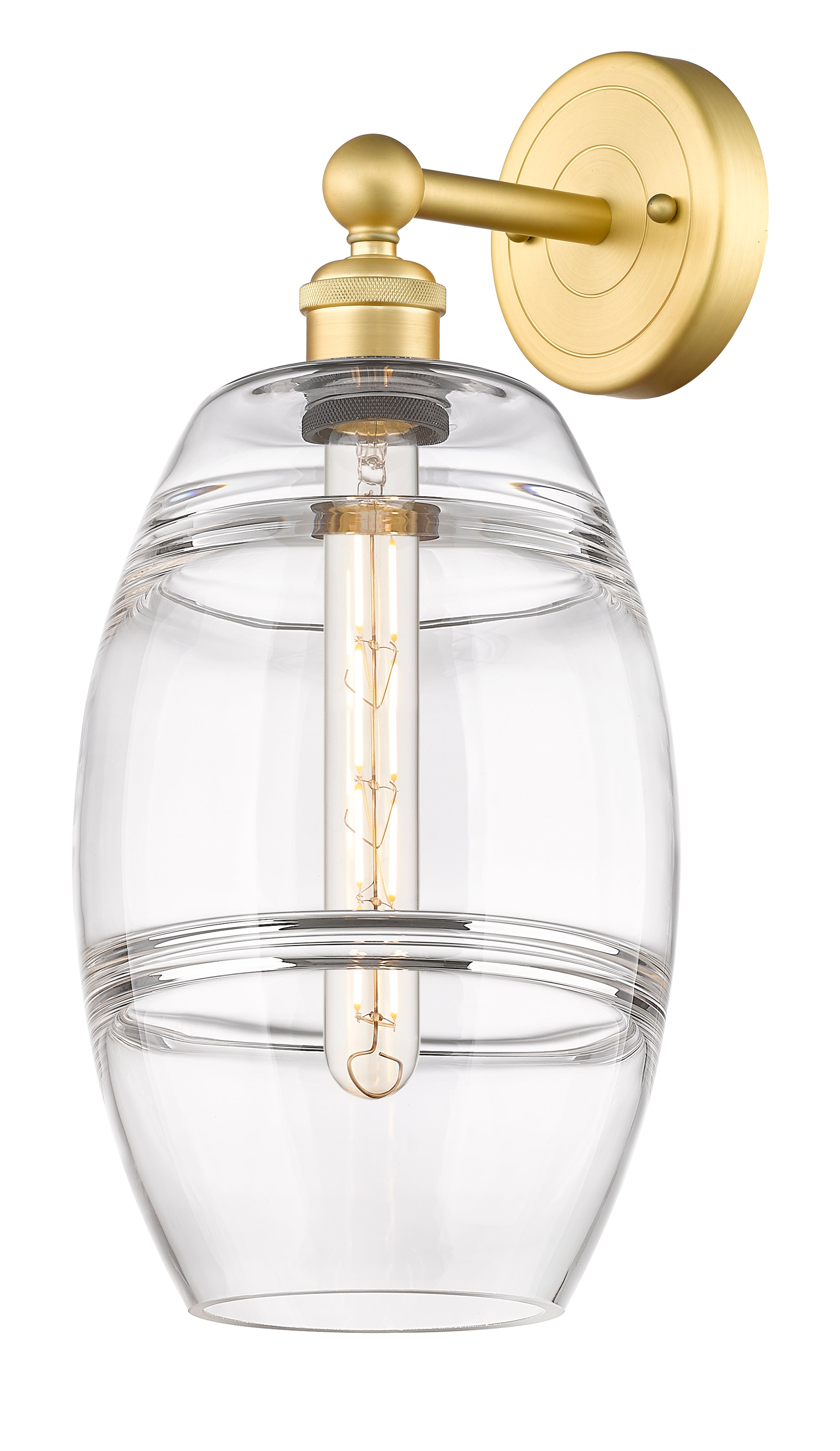 Edison Sconce Cast Brass Modern Glass
