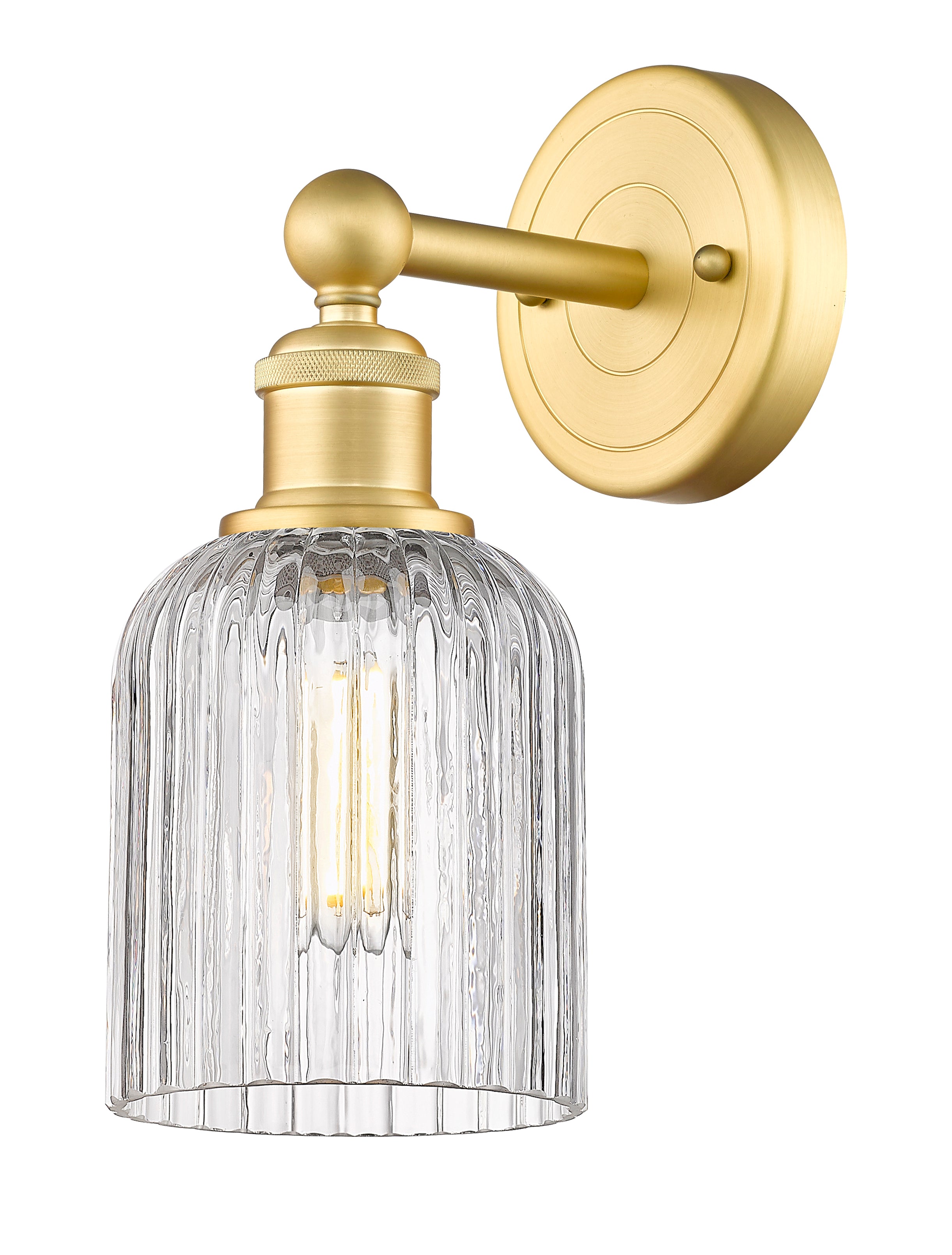 Edison Sconce Cast Brass Steel Glass