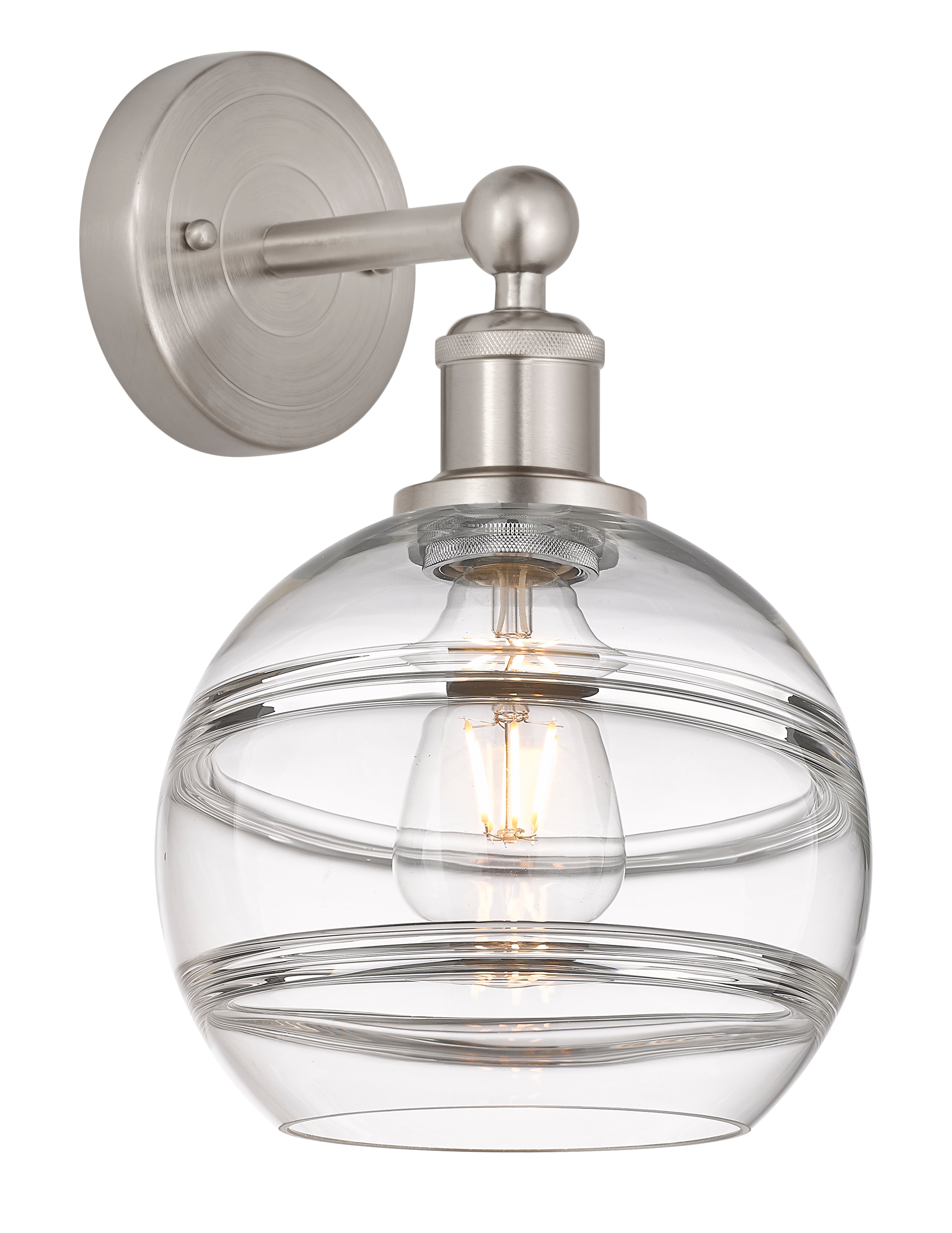Edison Sconce Brass Glass Steel