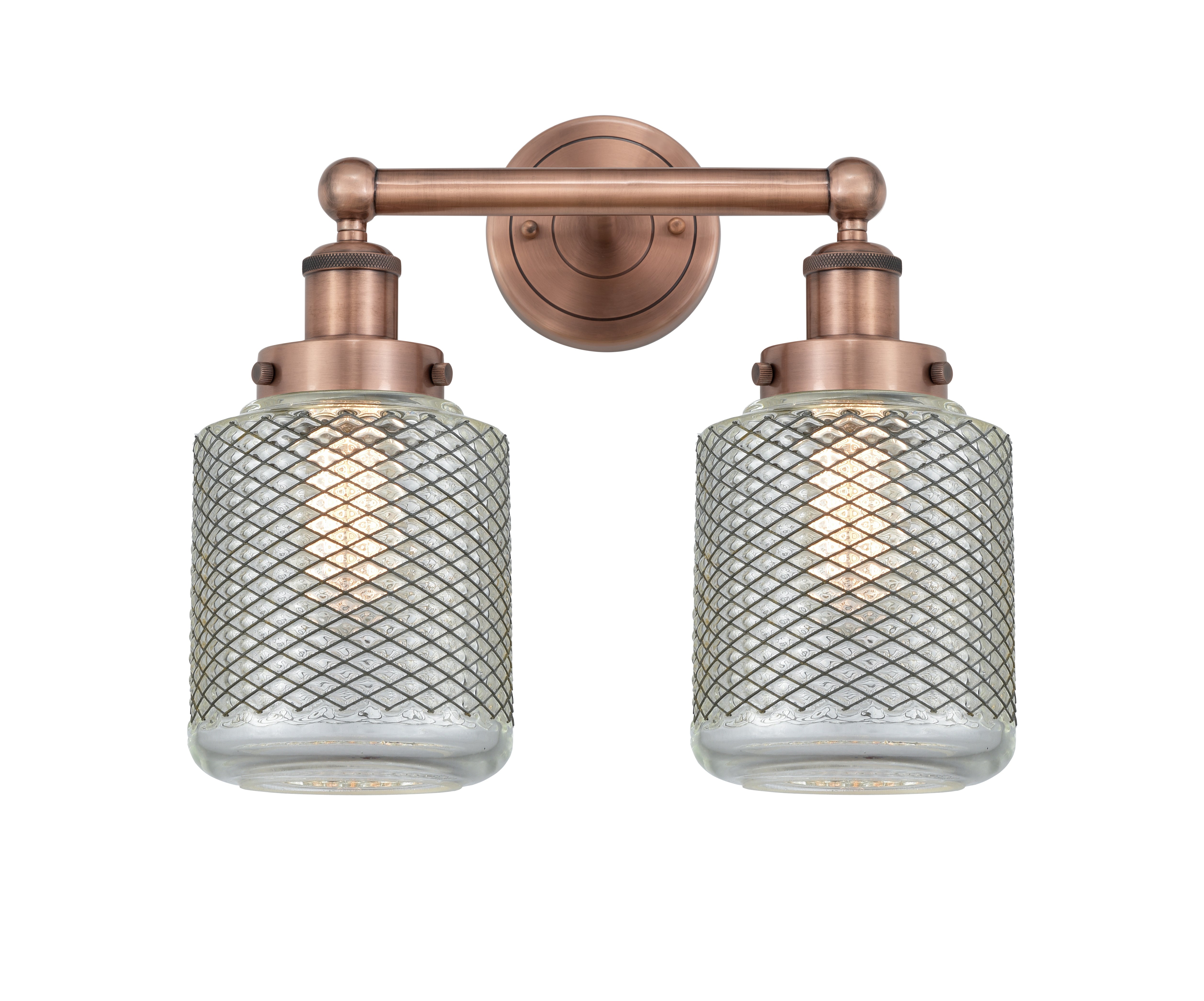 Edison Bath Vanity Light Cast Brass Glass