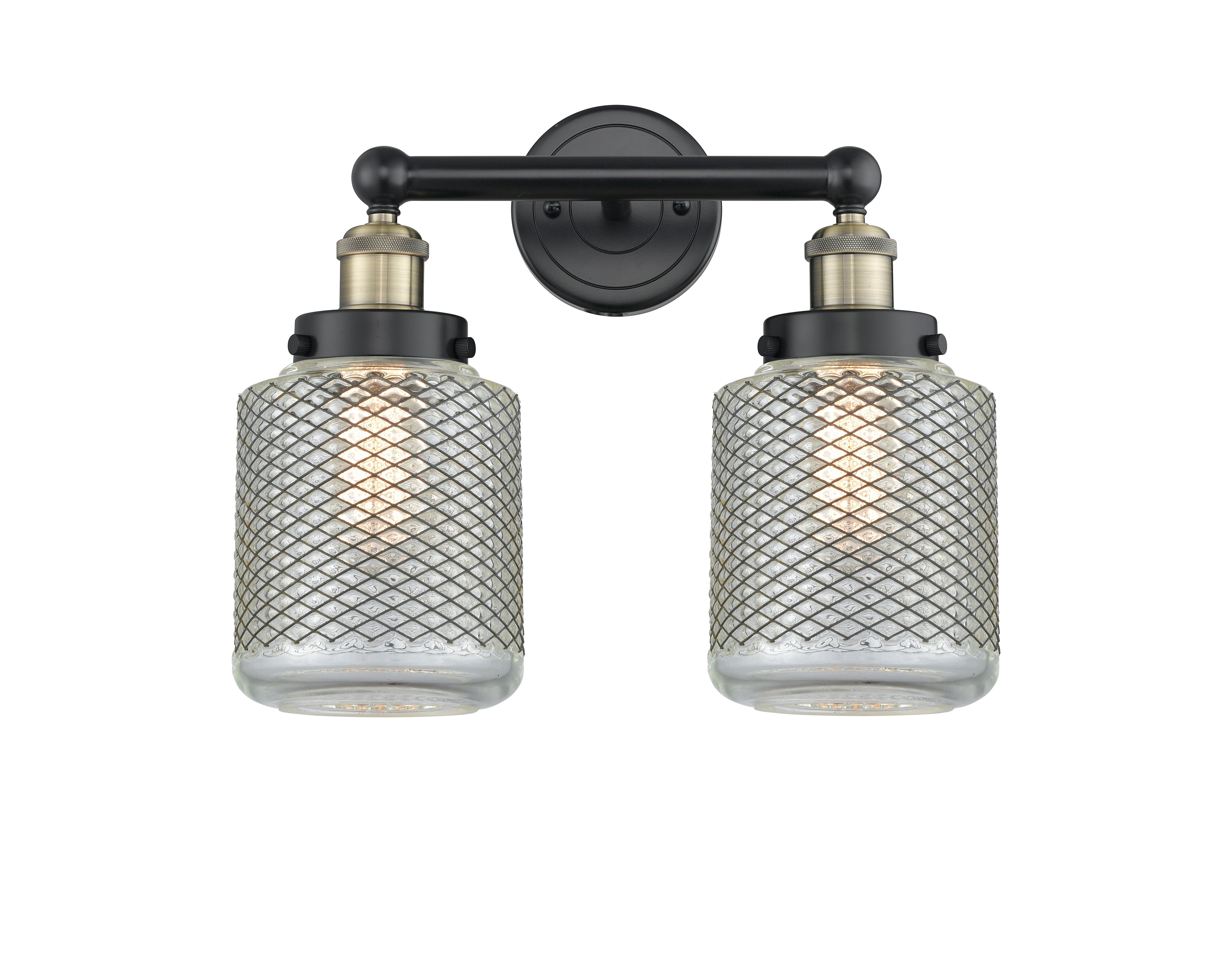 Edison Bath Vanity Light Cast Brass Glass