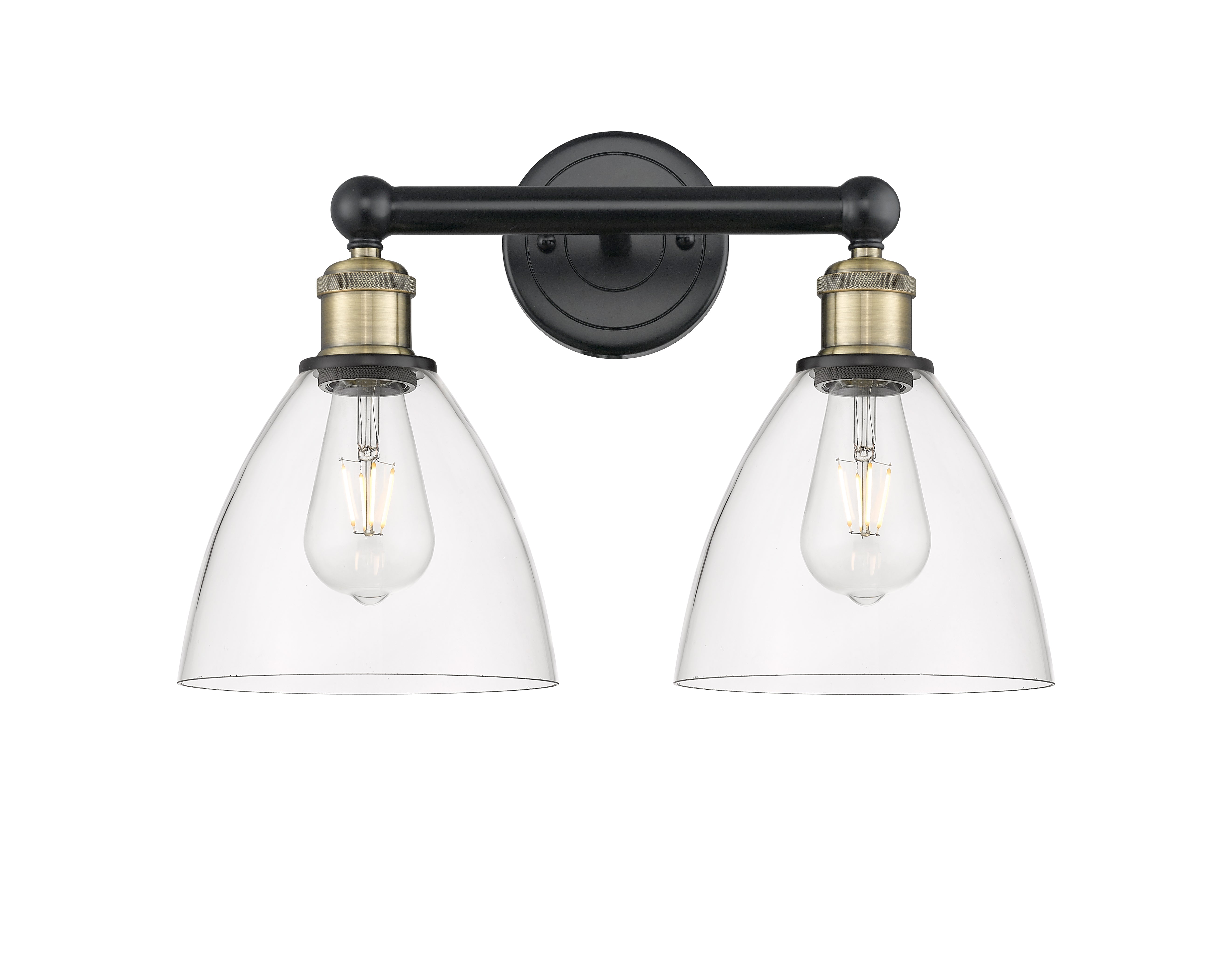 Edison Bath Vanity Light Steel Glass Brass