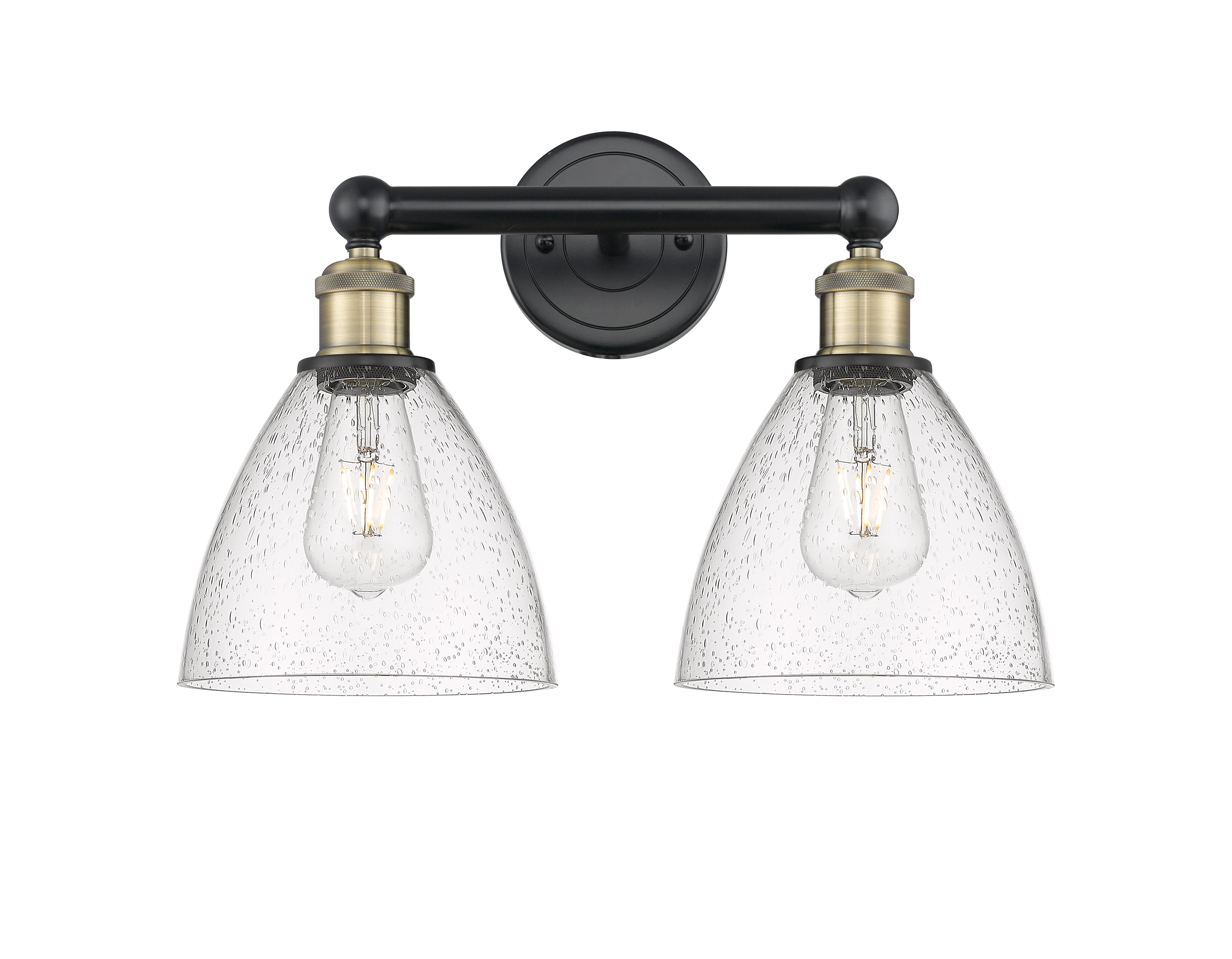 Edison Bath Vanity Light Steel Glass Brass