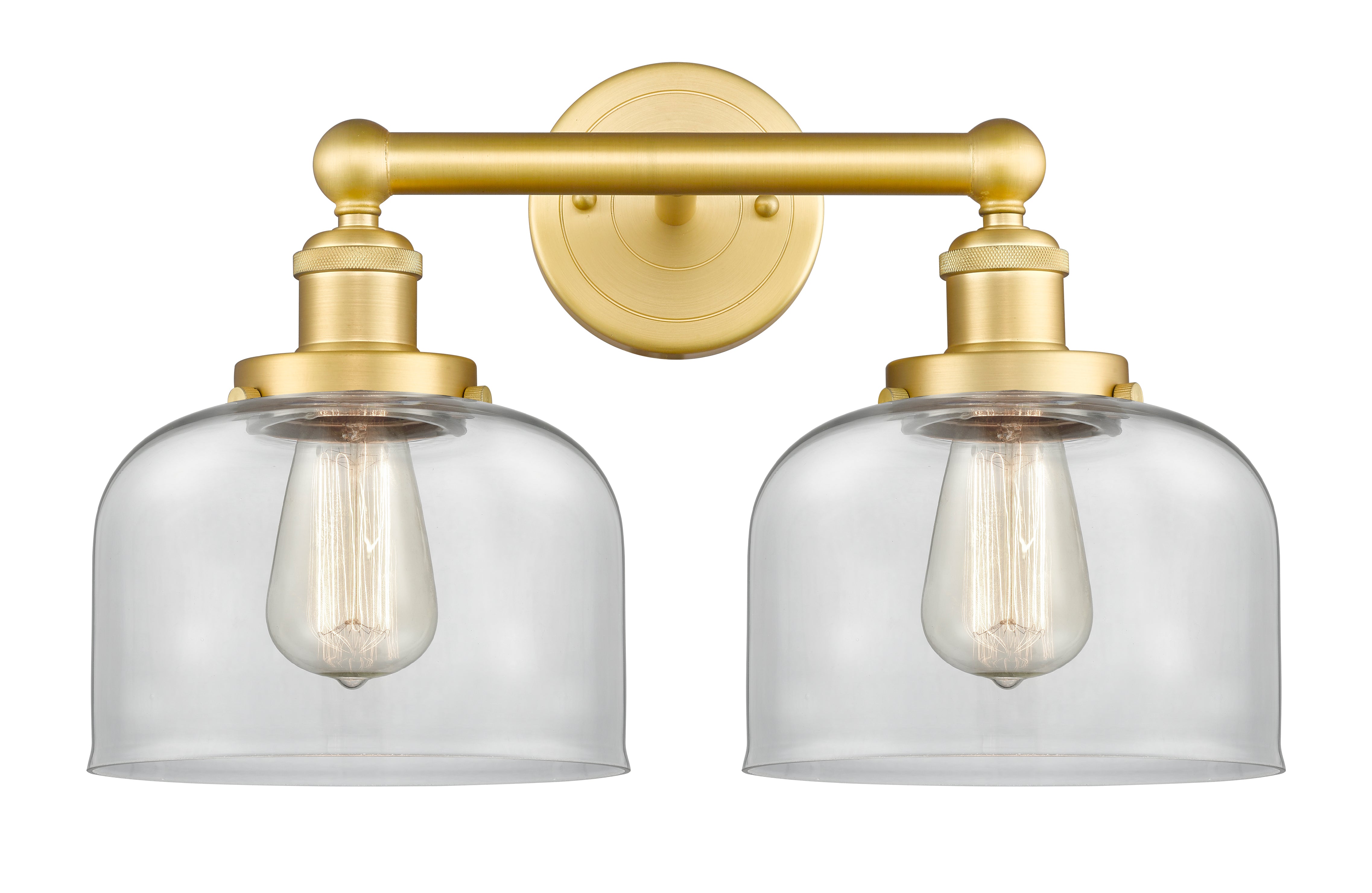 Edison Bath Vanity Light Cast Brass 16 Inches