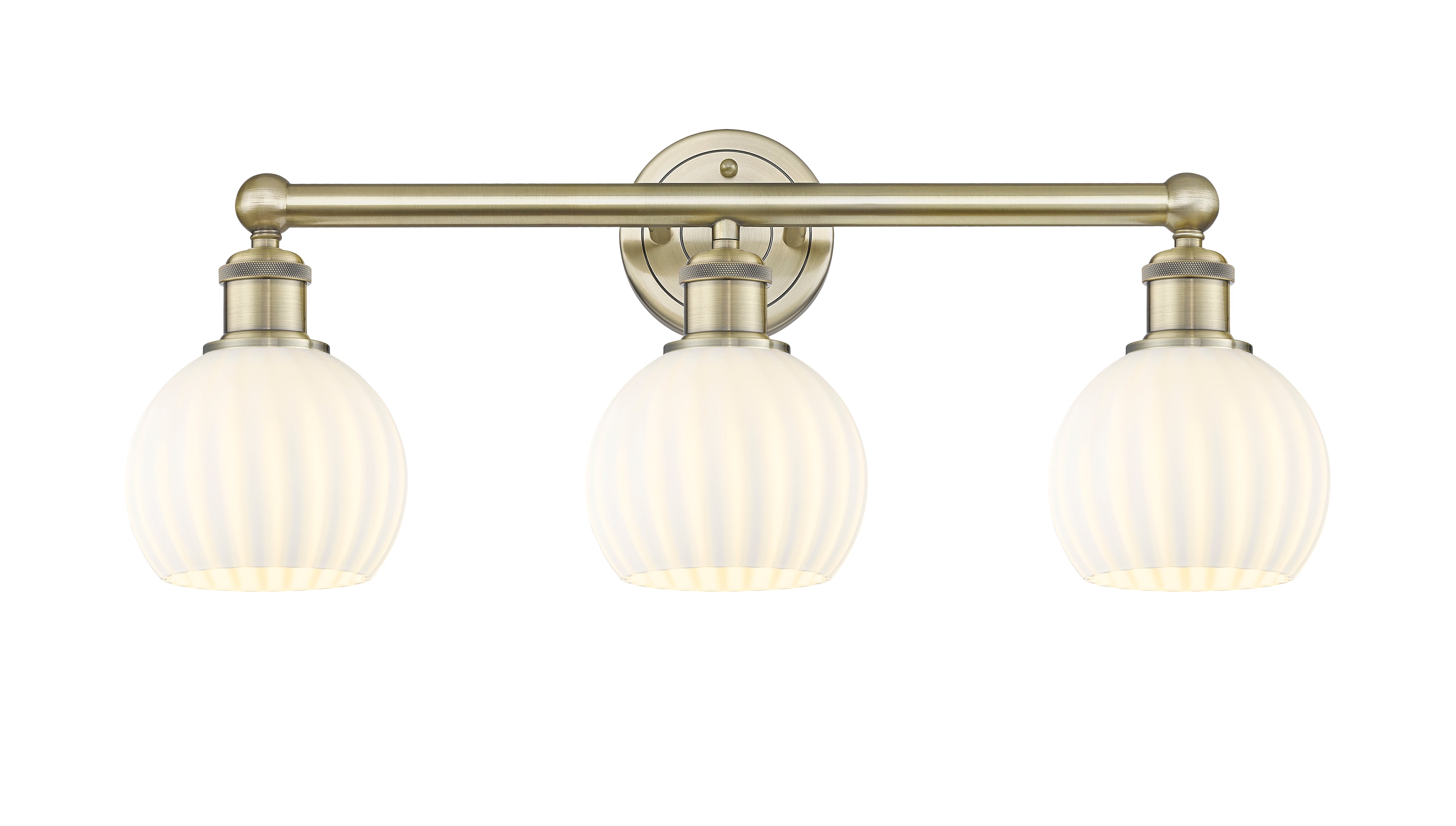 Edison Bath Vanity Light 3 Lights Brass