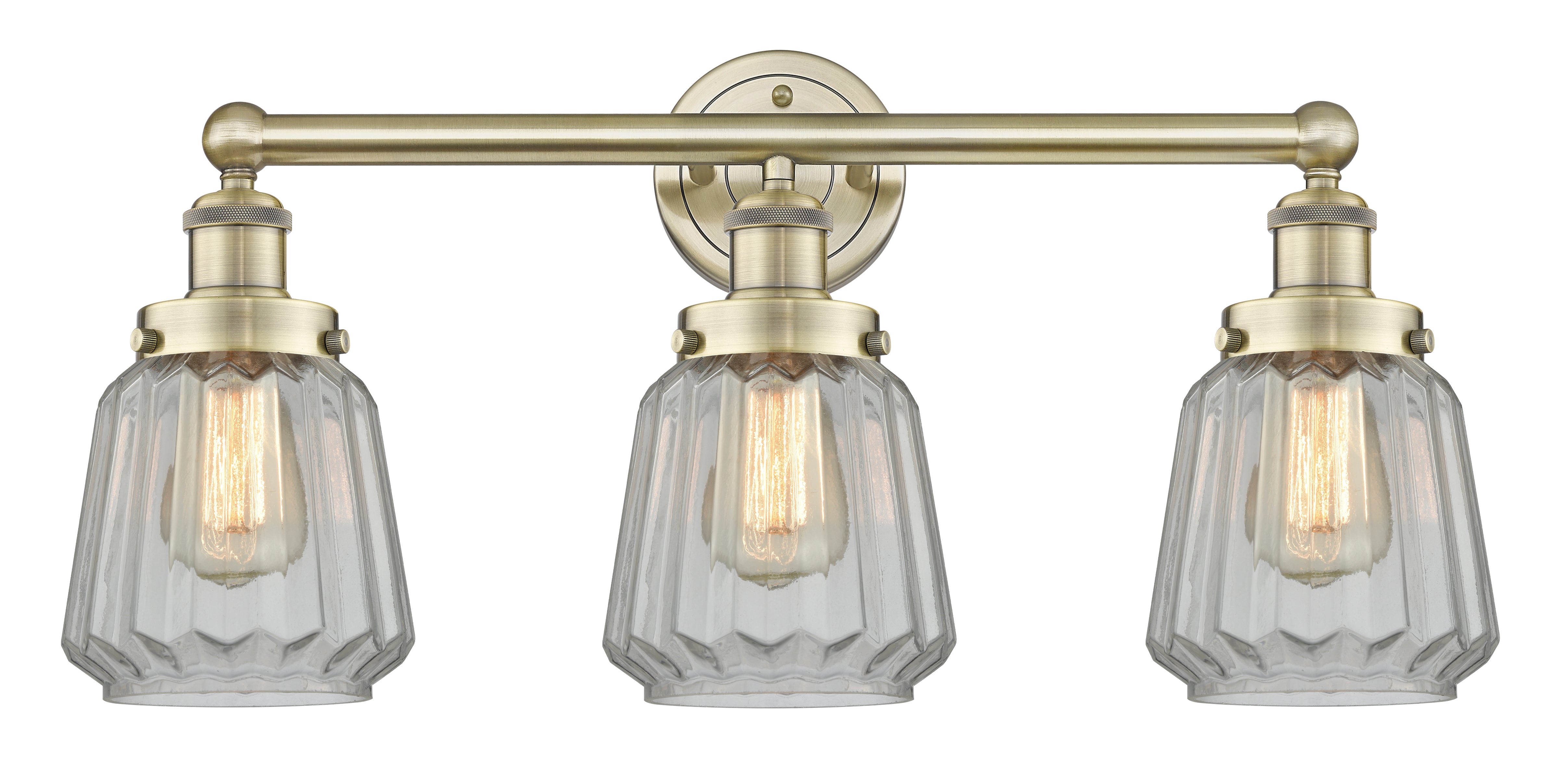 Edison Bath Vanity Light Cast Brass Glass