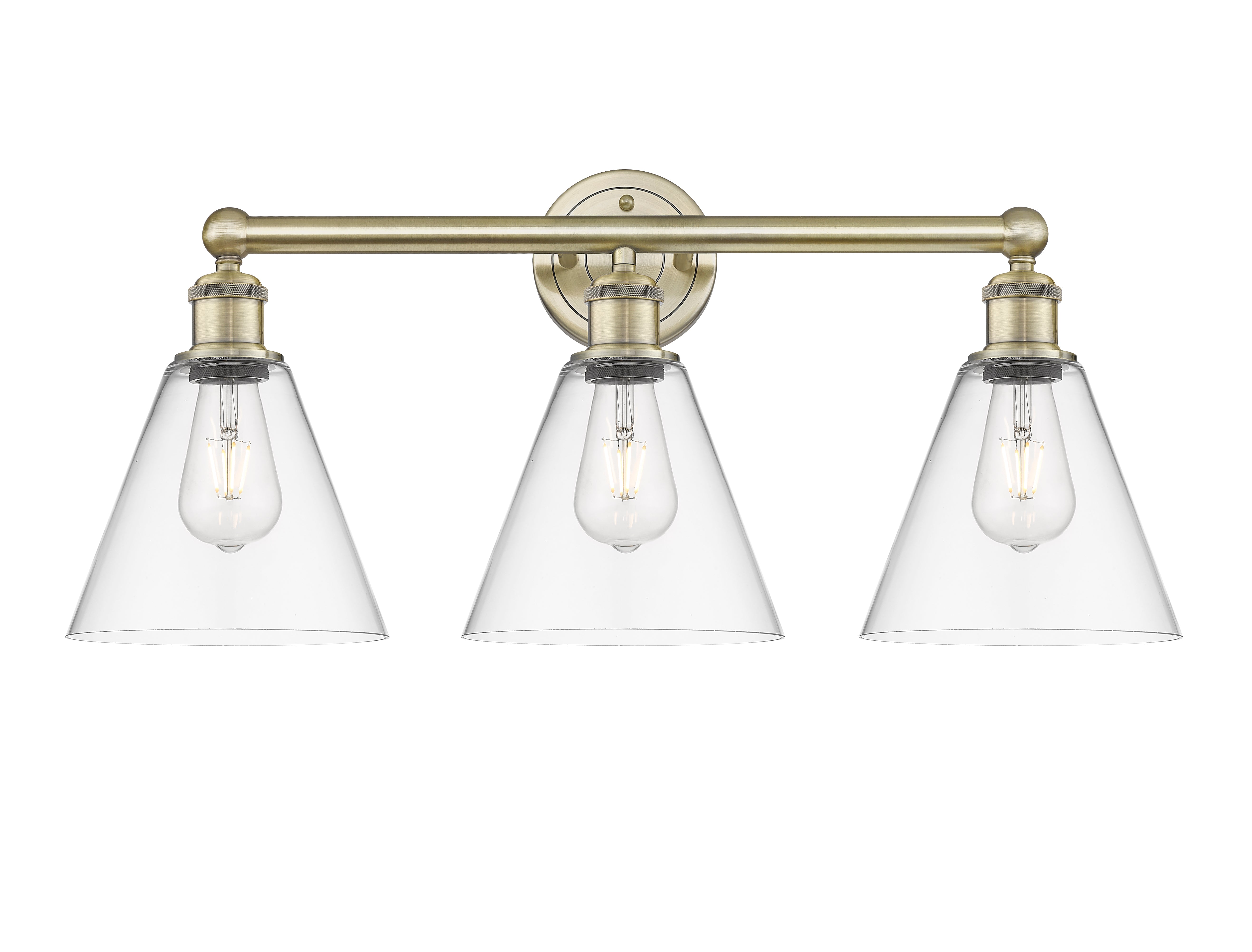 Edison Bath Vanity Light Cast Brass 24.5 Inch