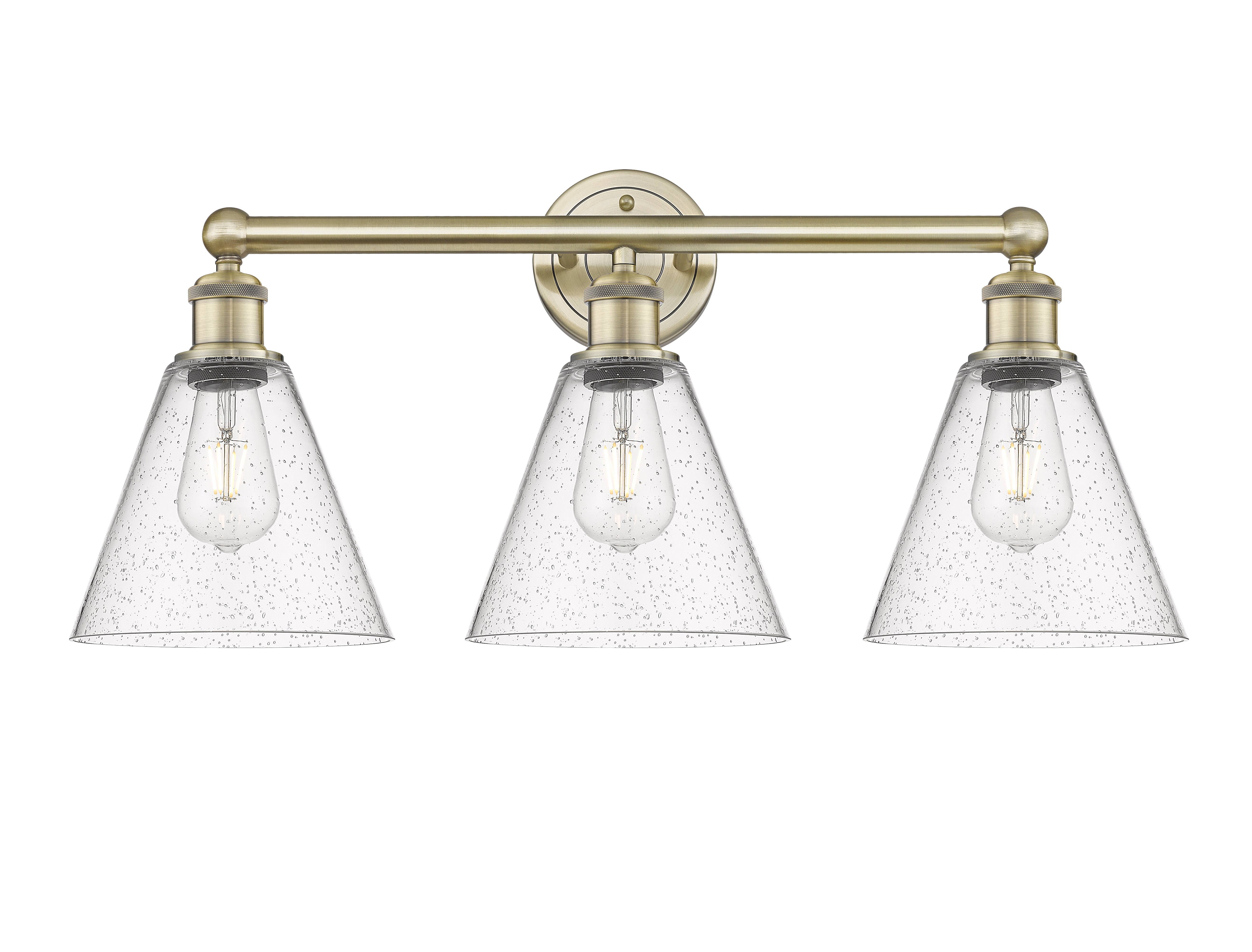 Edison Bath Vanity Light Cast Brass 24.5 Inch