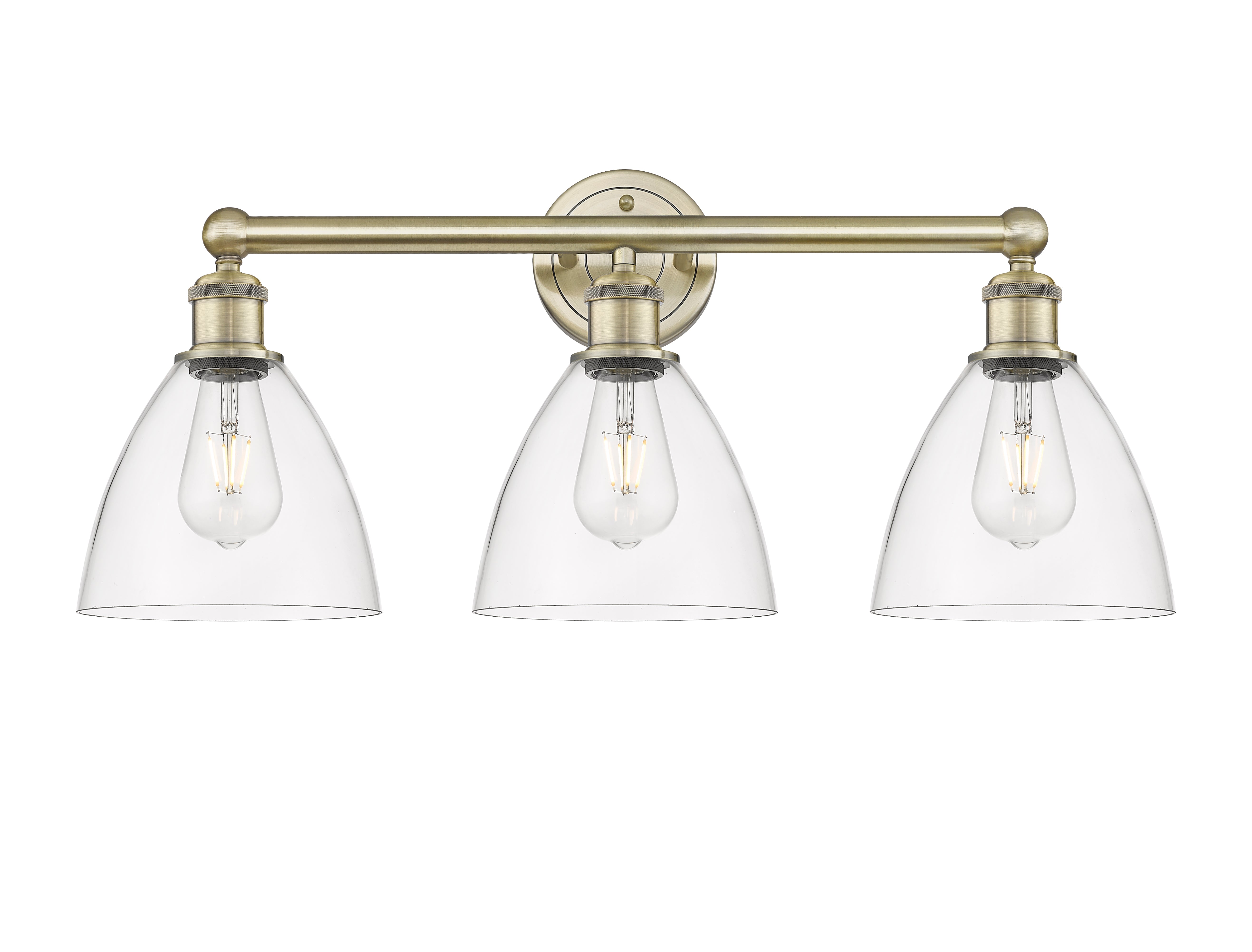 Edison Bath Vanity Light Cast Brass Glass