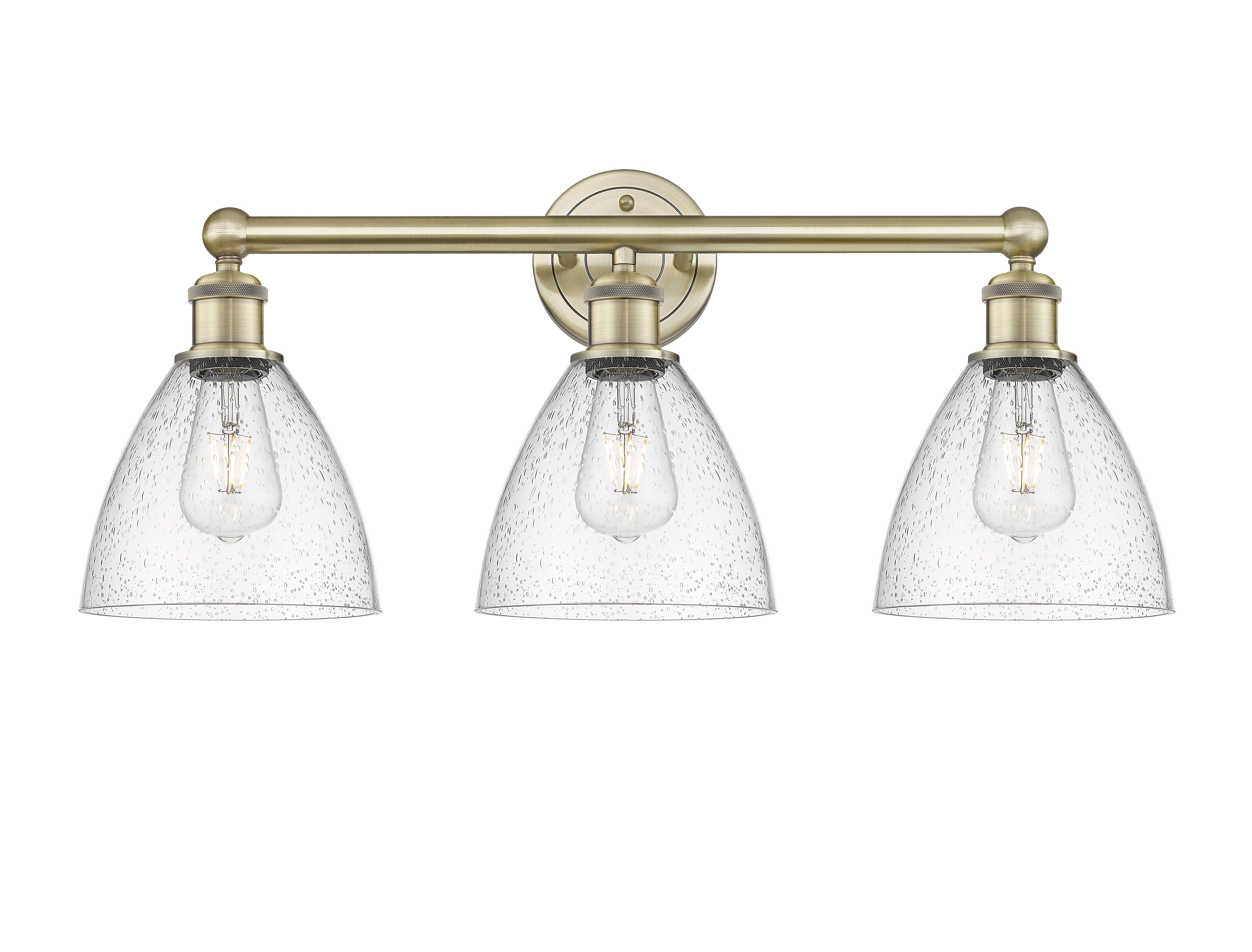 Edison Bath Vanity Light Cast Brass Glass