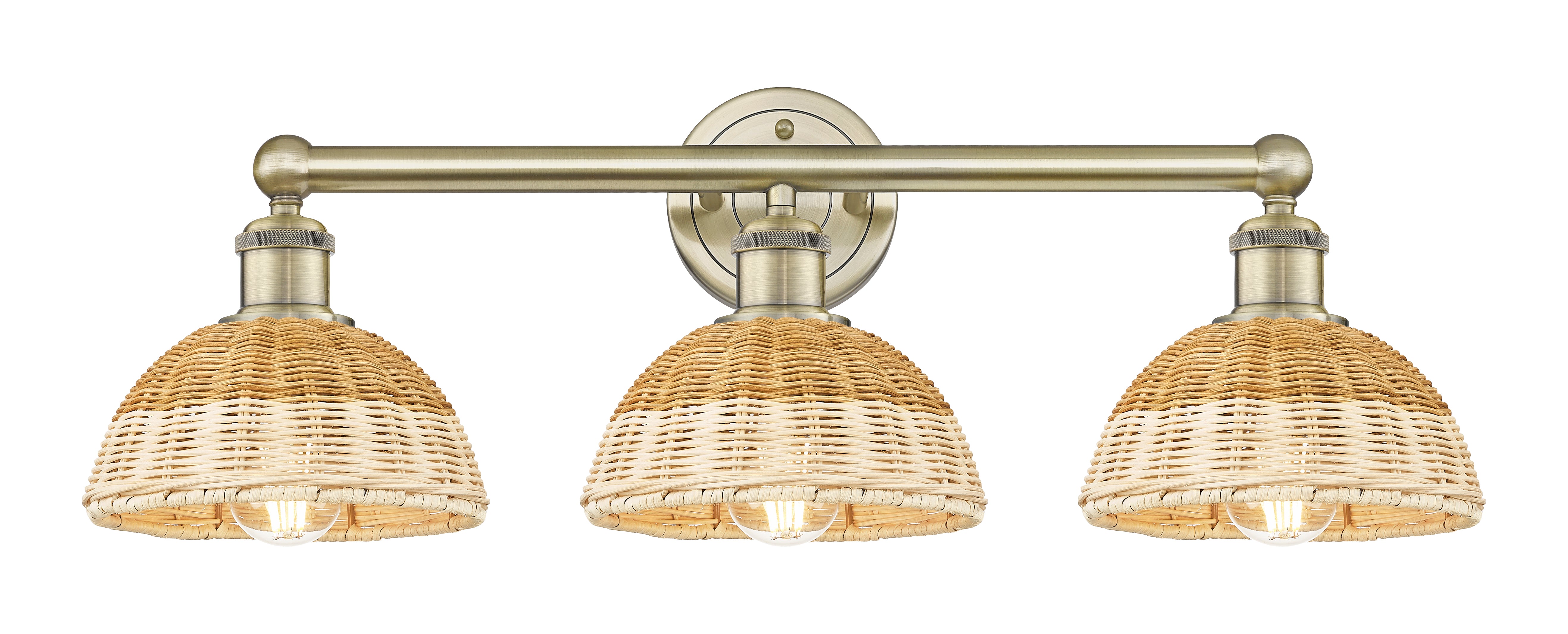 Edison Bath Vanity Light Brass Glass Steel