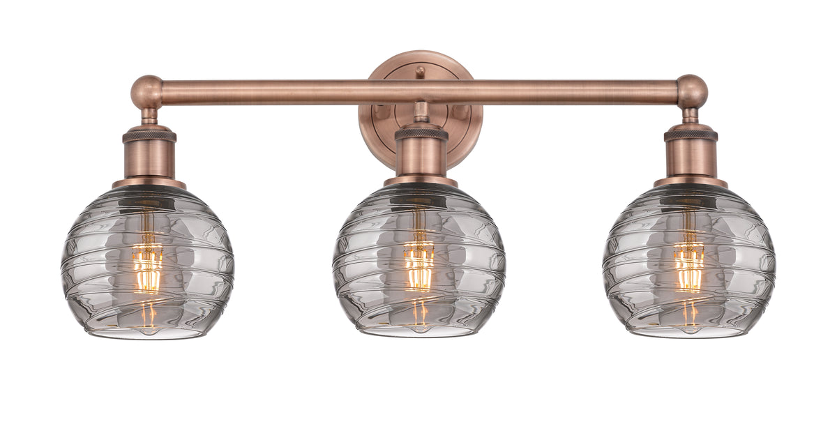 Athens Deco Swirl 24-Inch 3-Light Bath Vanity Light