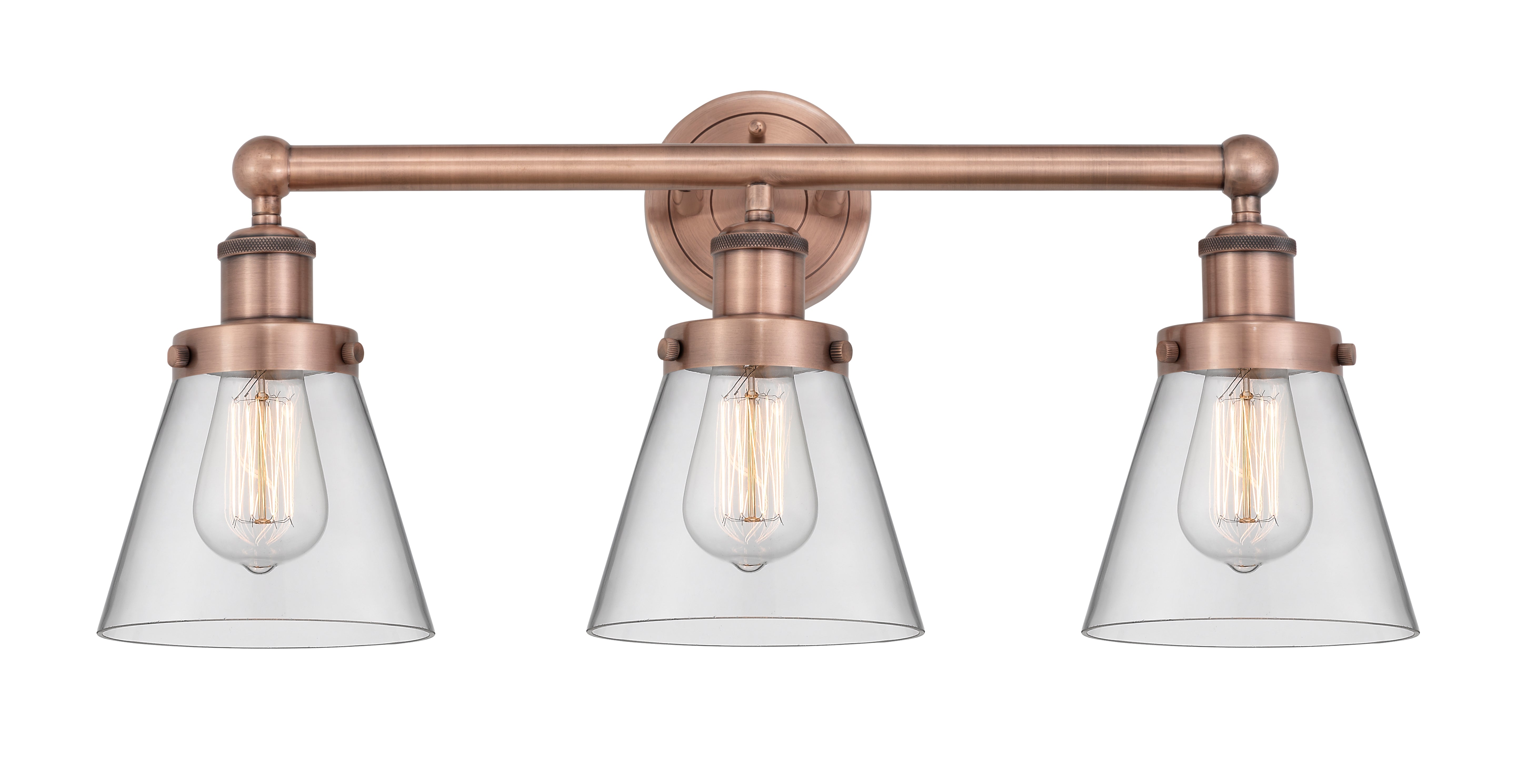 Edison Bath Vanity Light Cast Brass Glass