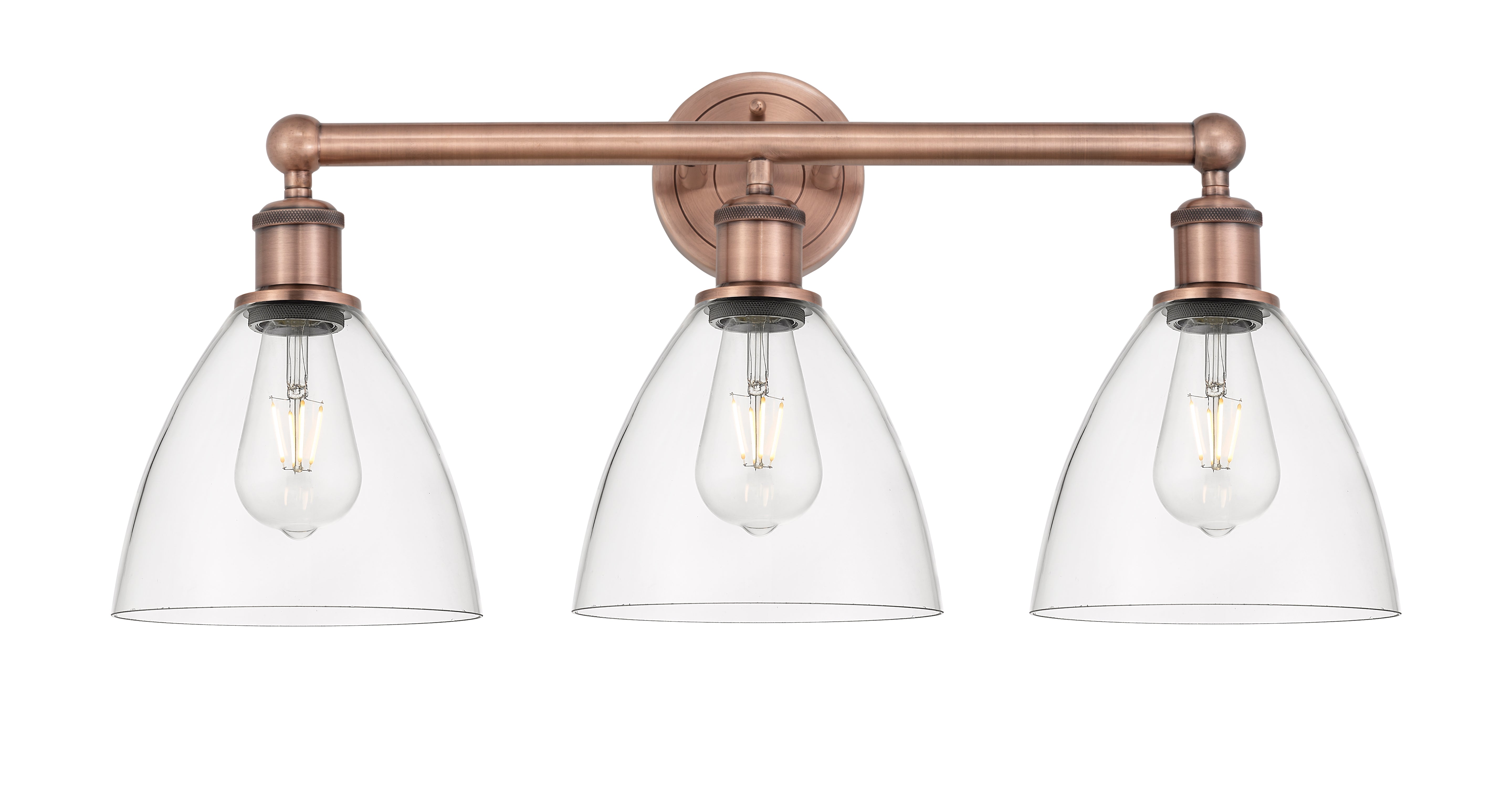Edison Bath Vanity Light Cast Brass Glass