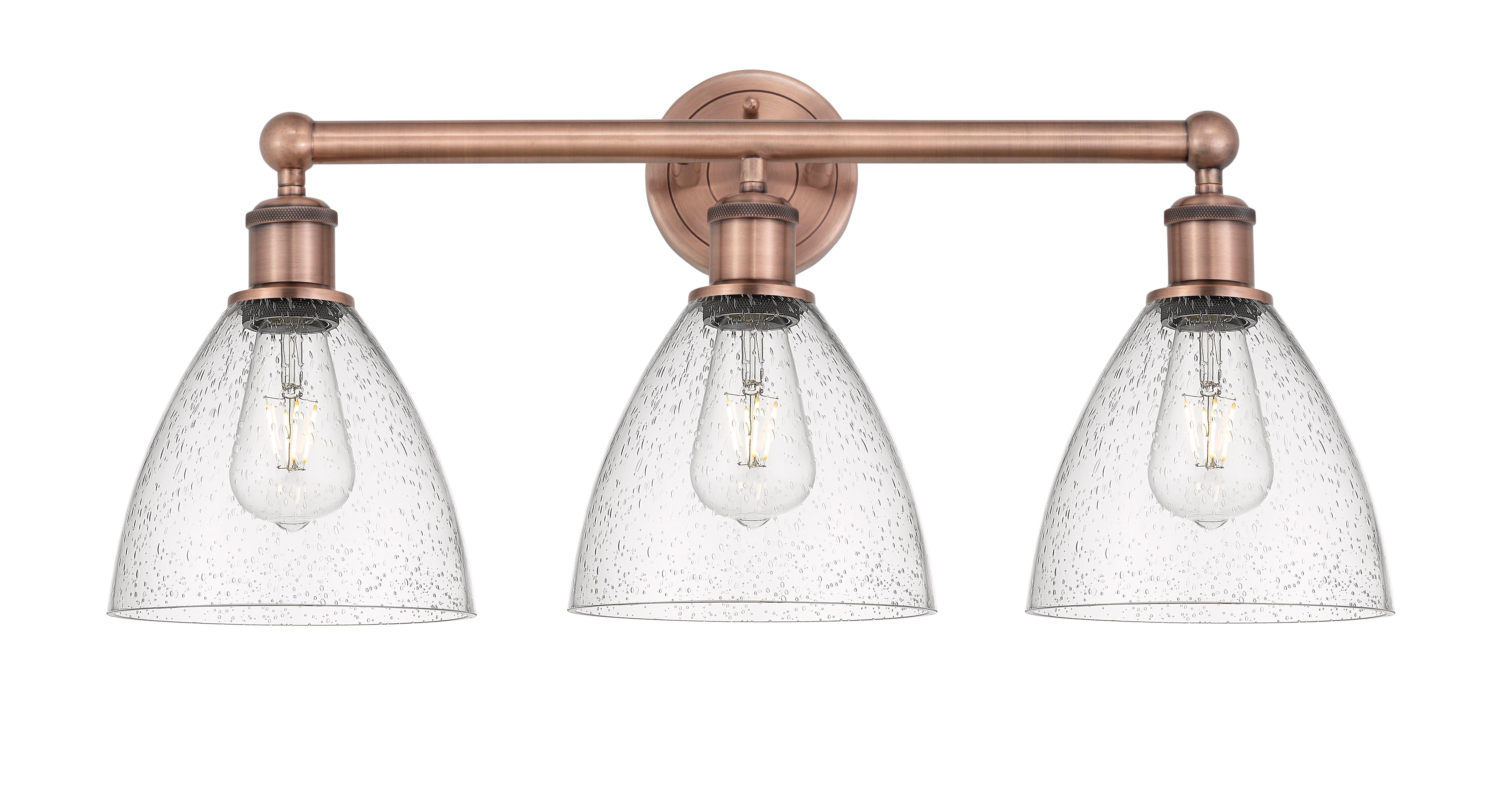 Edison Bath Vanity Light Cast Brass Glass