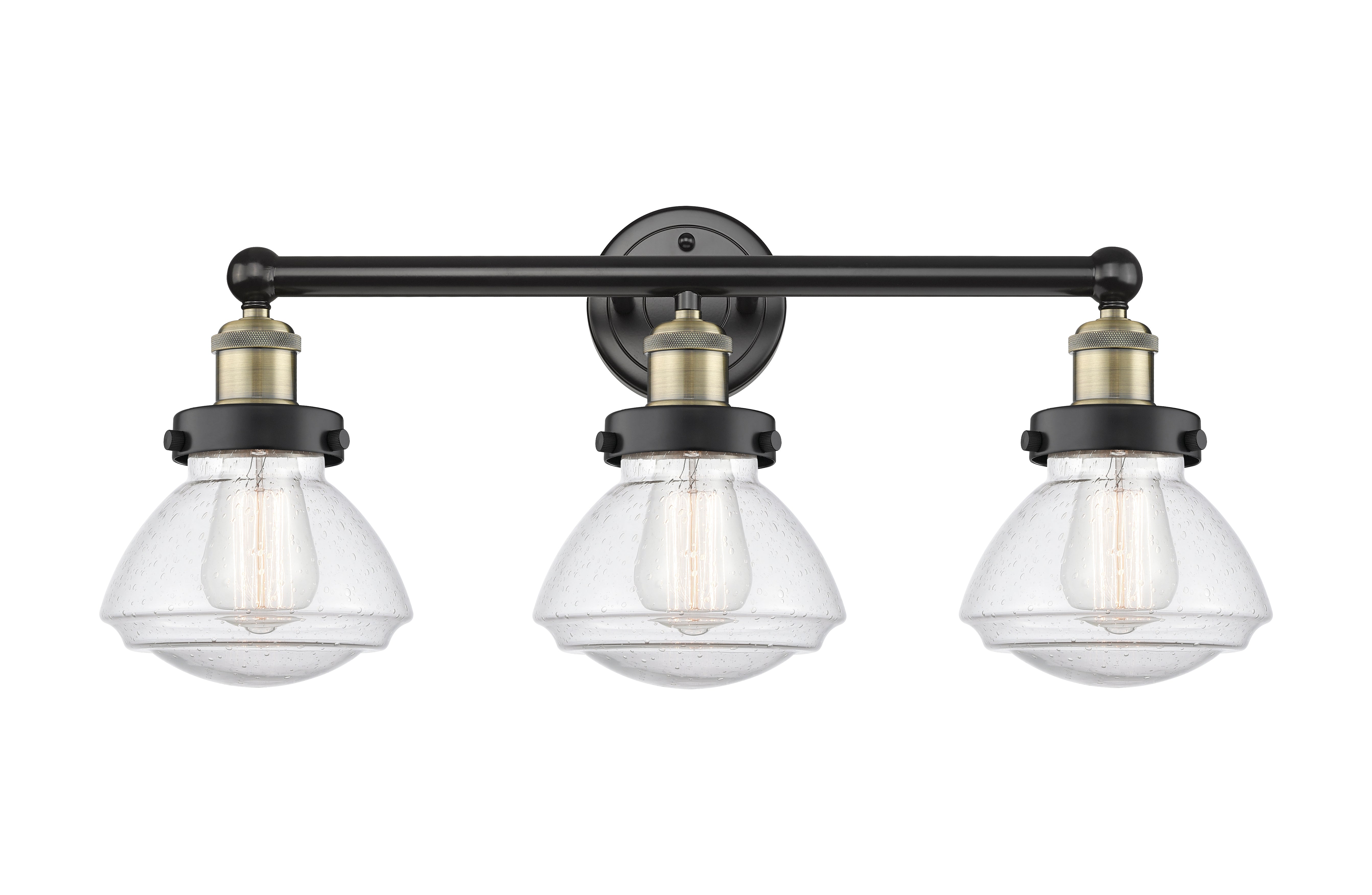 Edison Bath Vanity Light Cast Brass 3 Lights