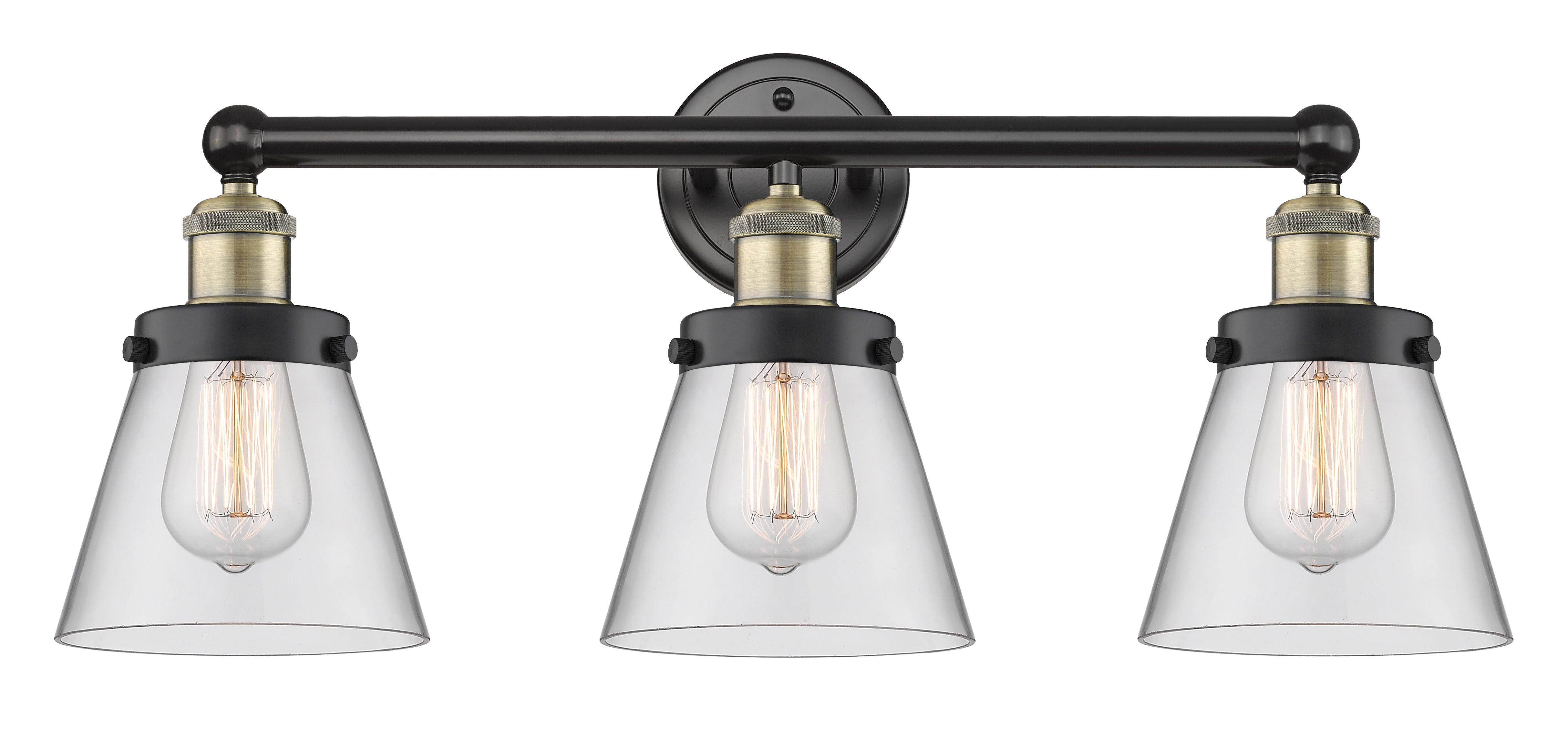 Edison Bath Vanity Light Cast Brass Glass