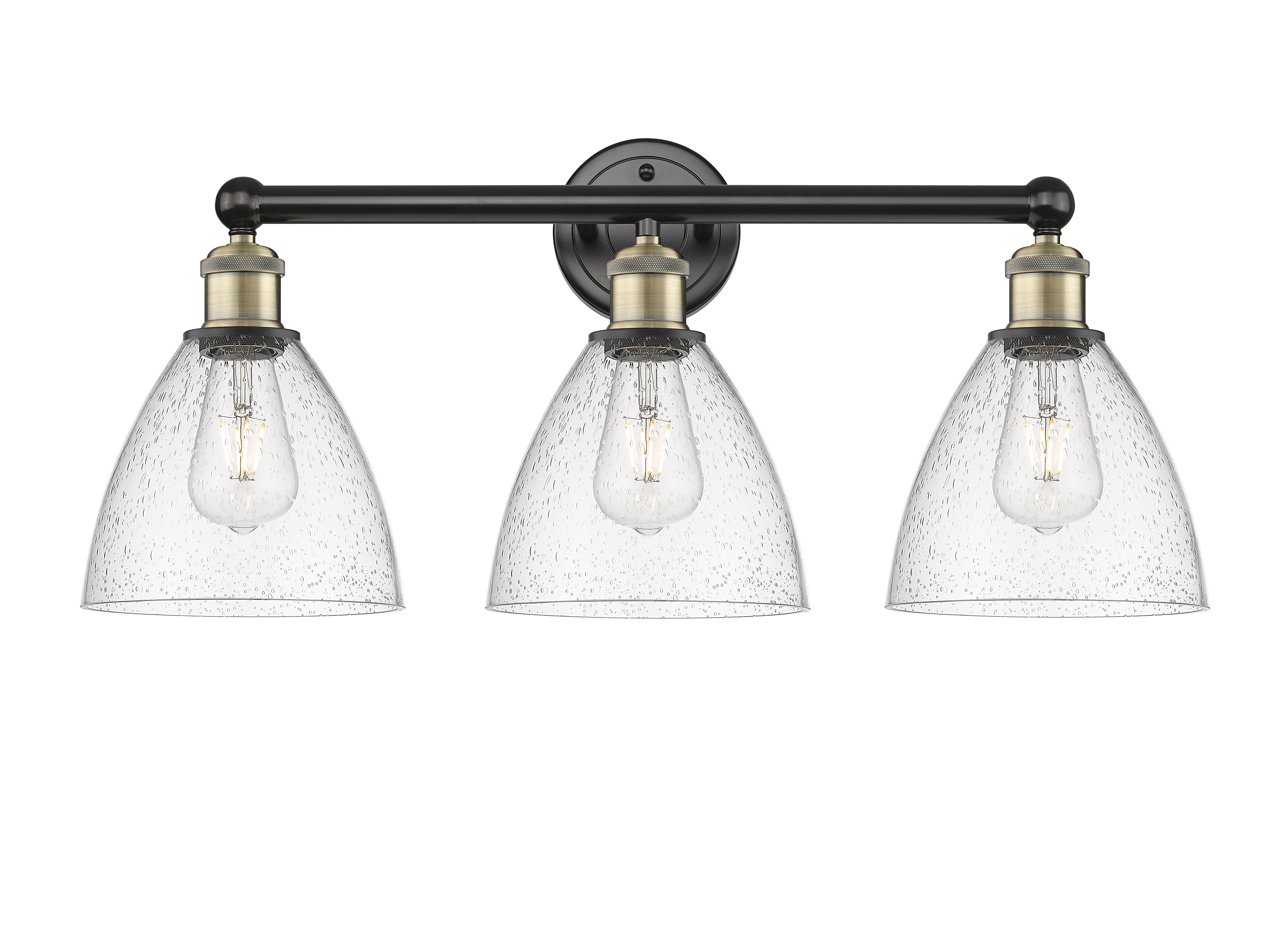 Edison Bath Vanity Light Cast Brass Glass