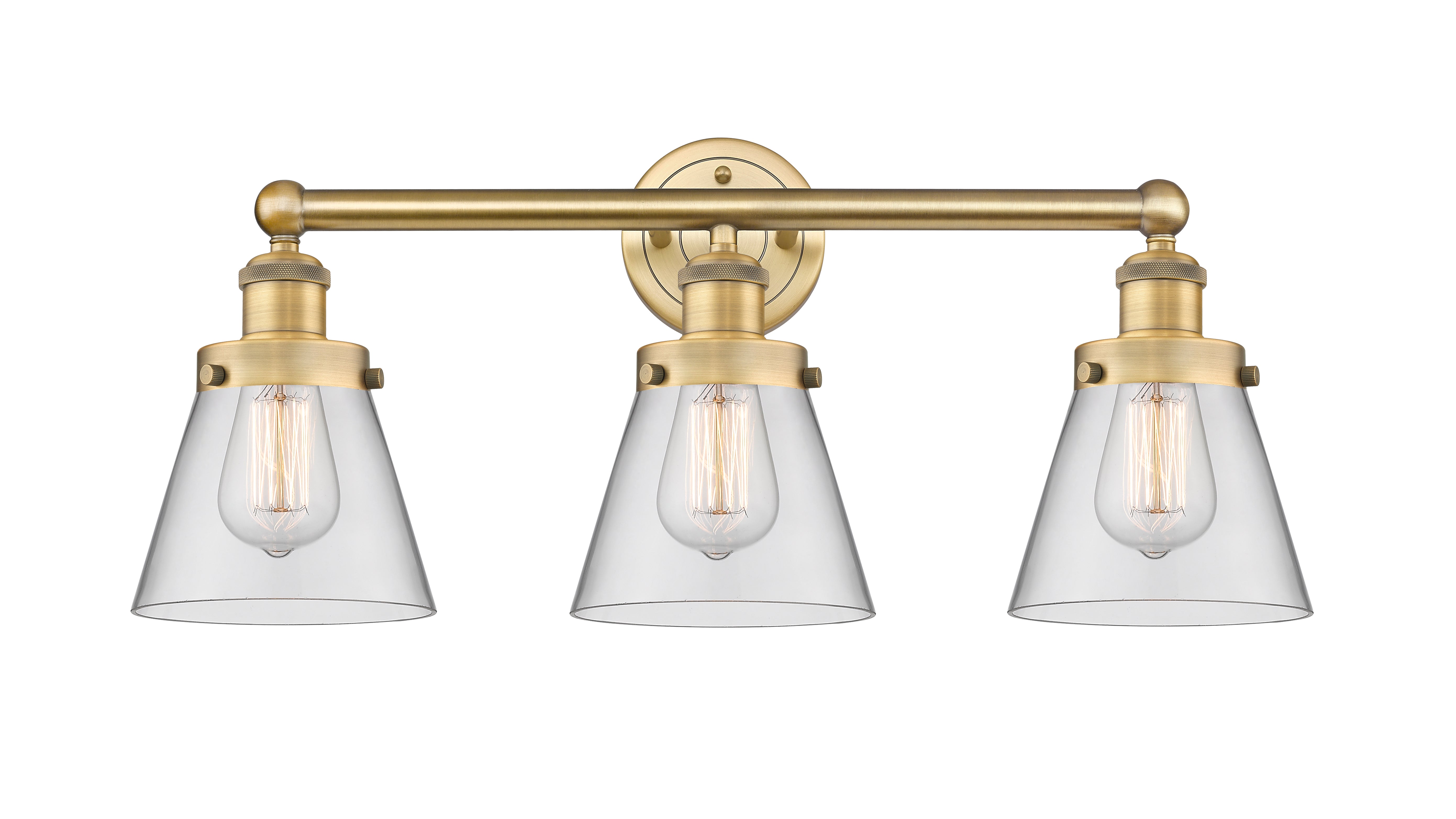Edison Bath Vanity Light Cast Brass Glass