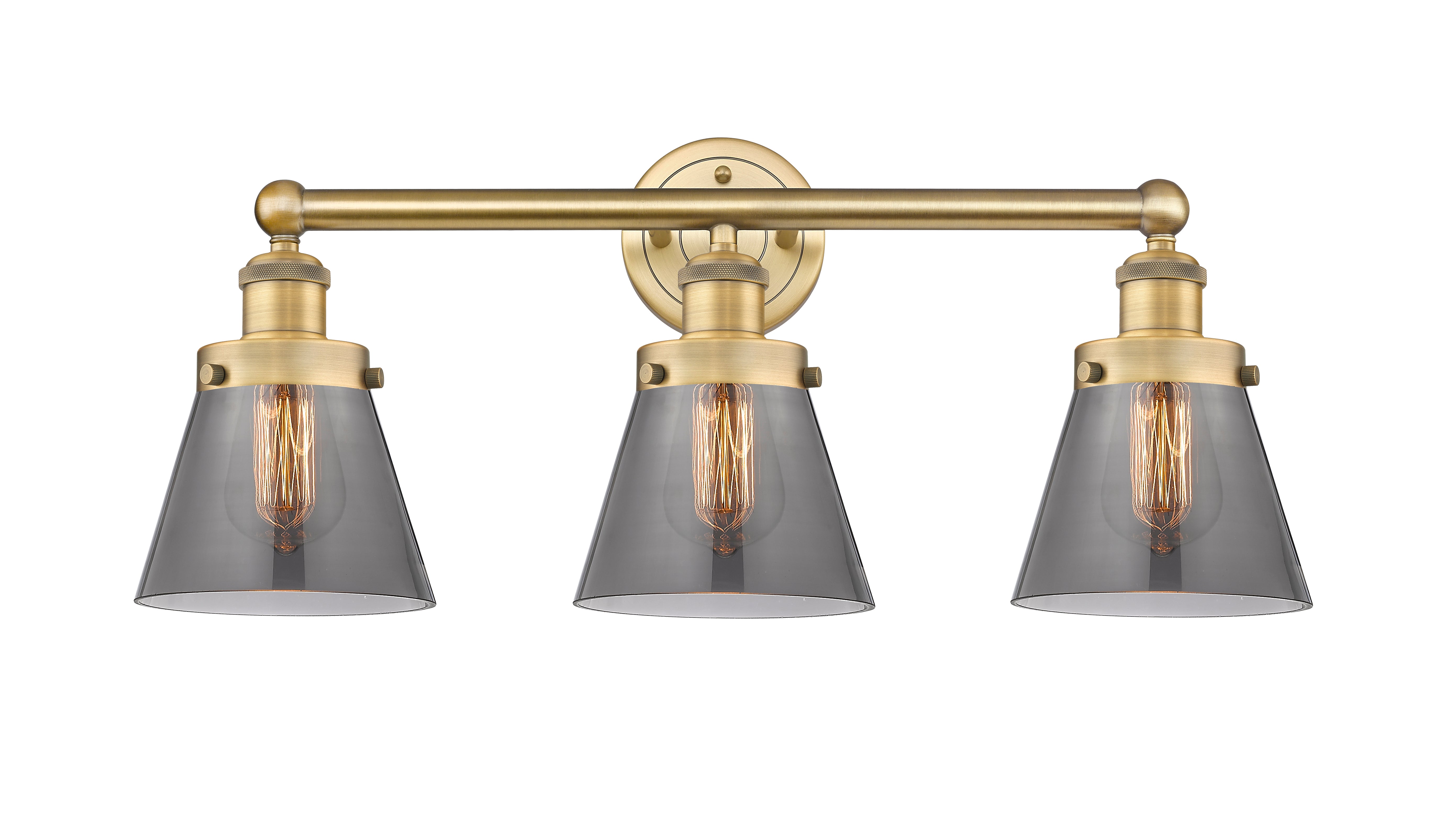 Edison Bath Vanity Light Cast Brass Glass