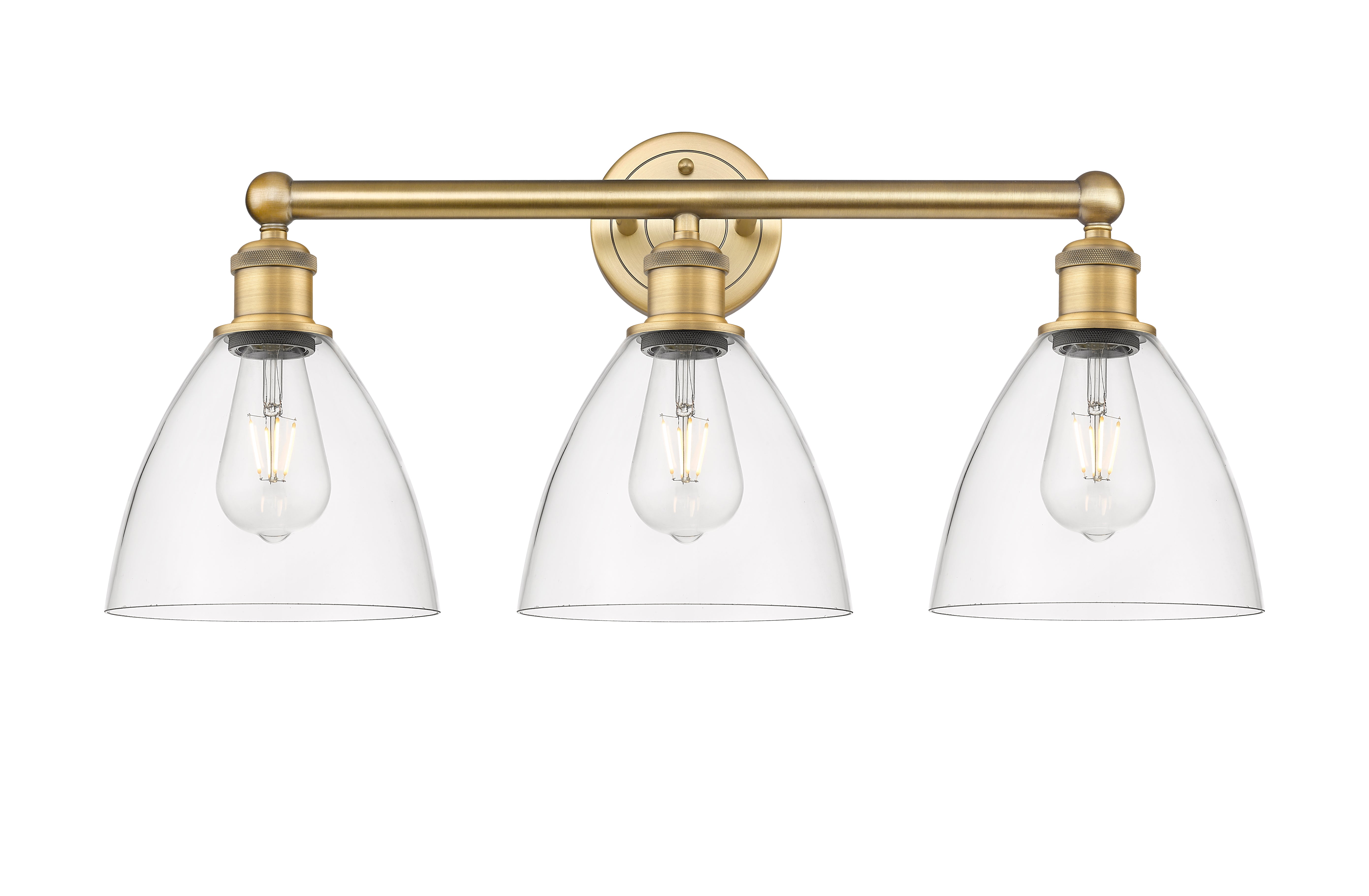 Edison Bath Vanity Light Cast Brass Glass