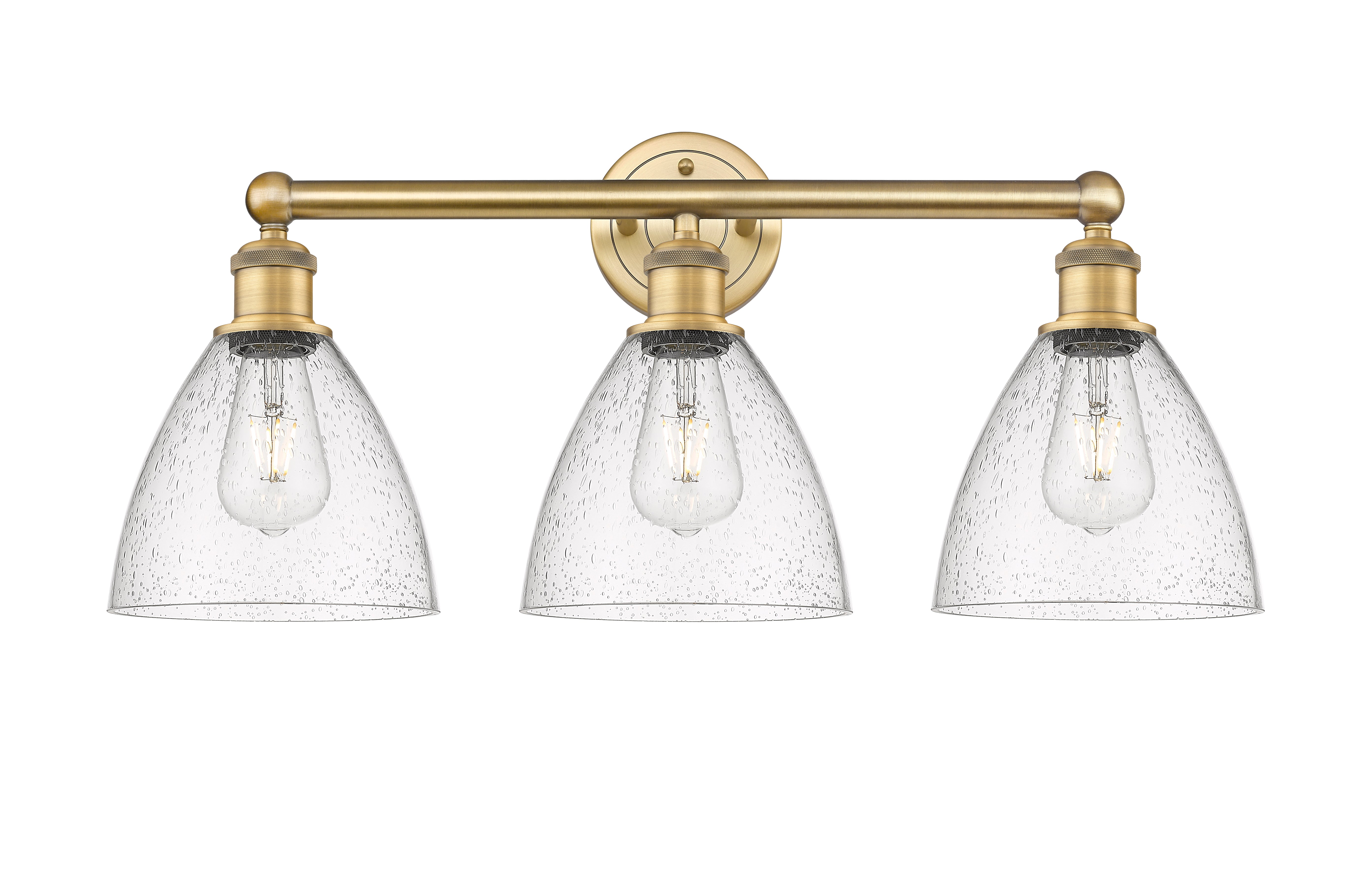 Edison Bath Vanity Light Cast Brass Glass