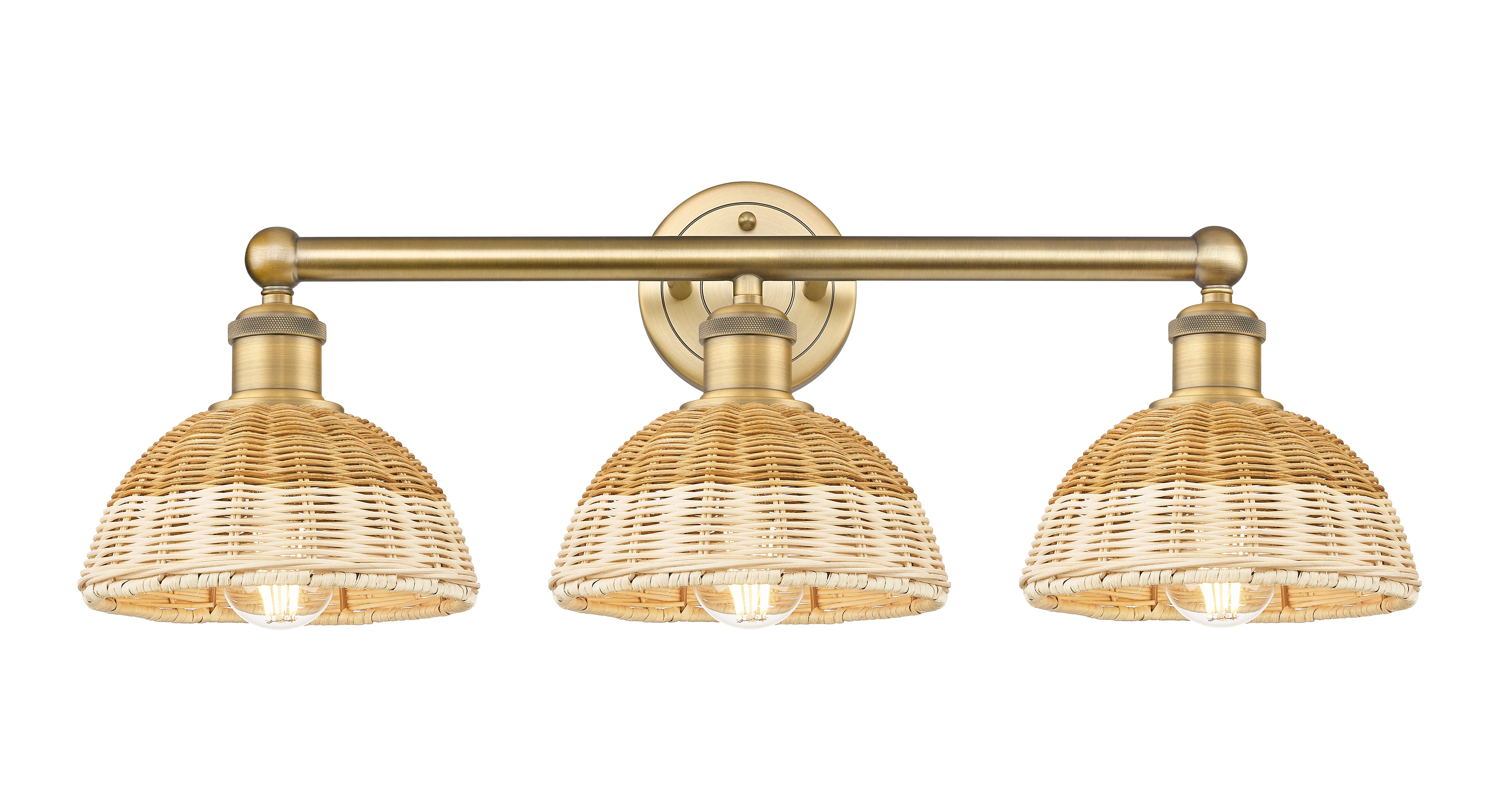 Edison Bath Vanity Light Brass Glass Steel