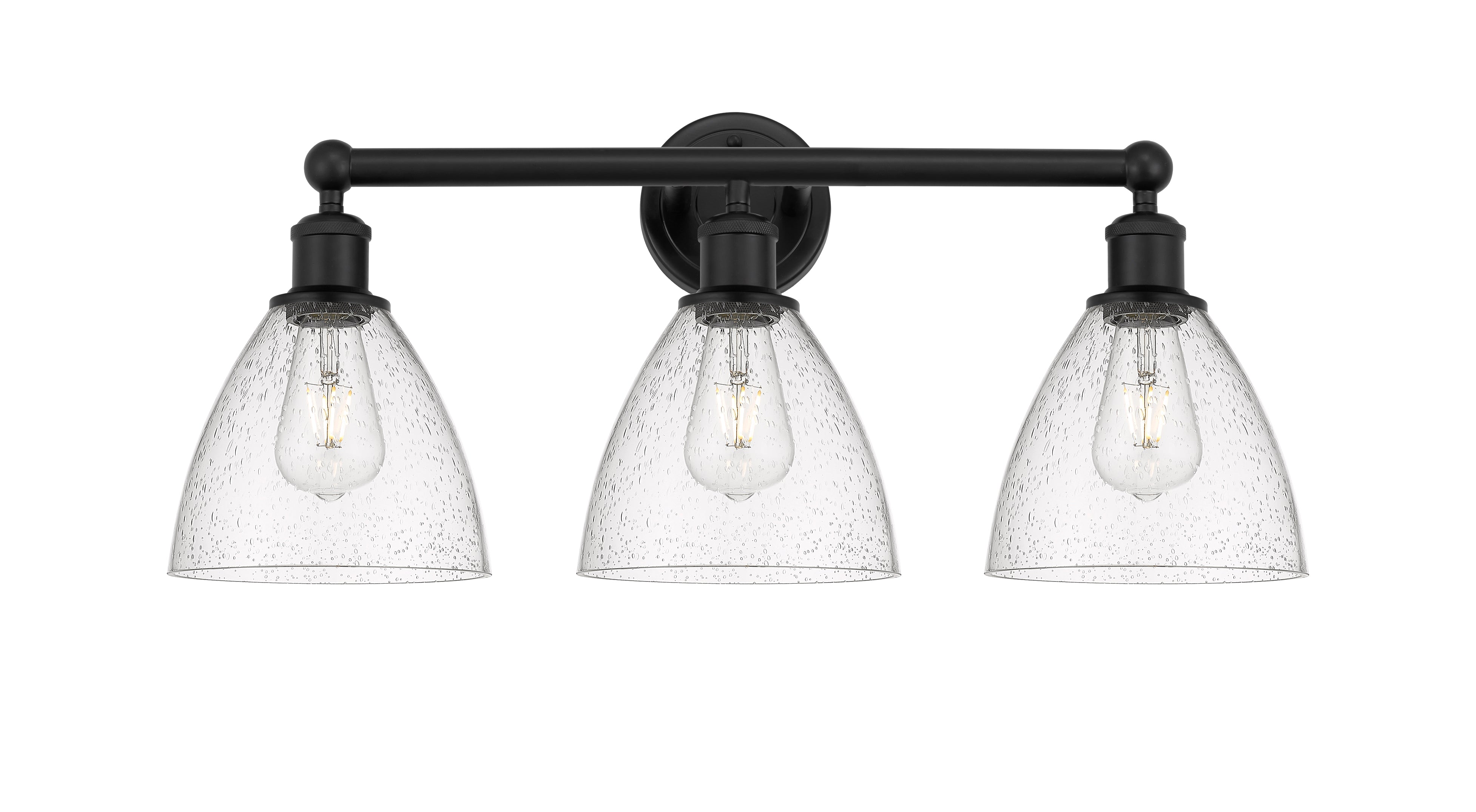 Edison Bath Vanity Light Cast Brass Glass