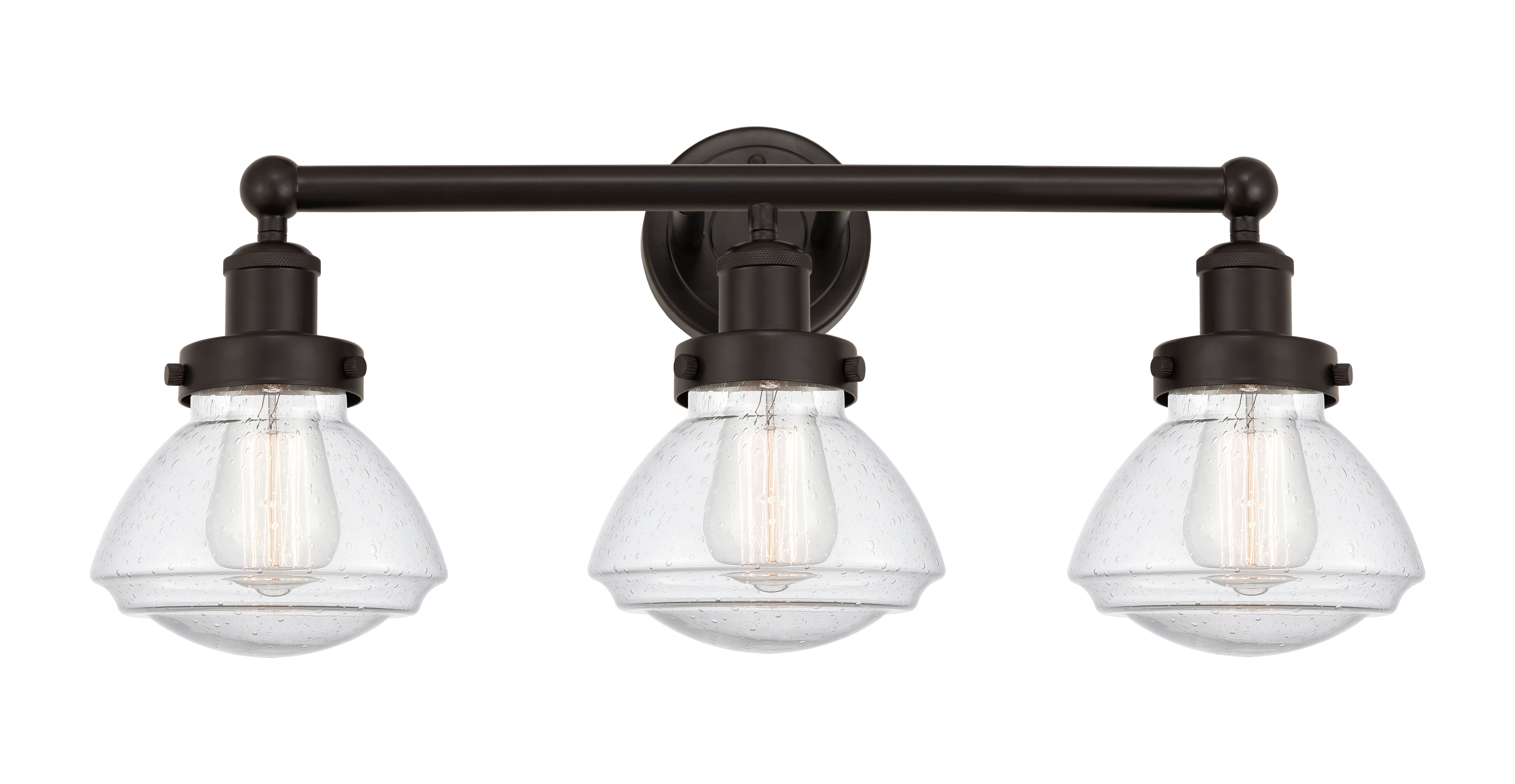 Edison Bath Vanity Light Cast Brass 3 Lights
