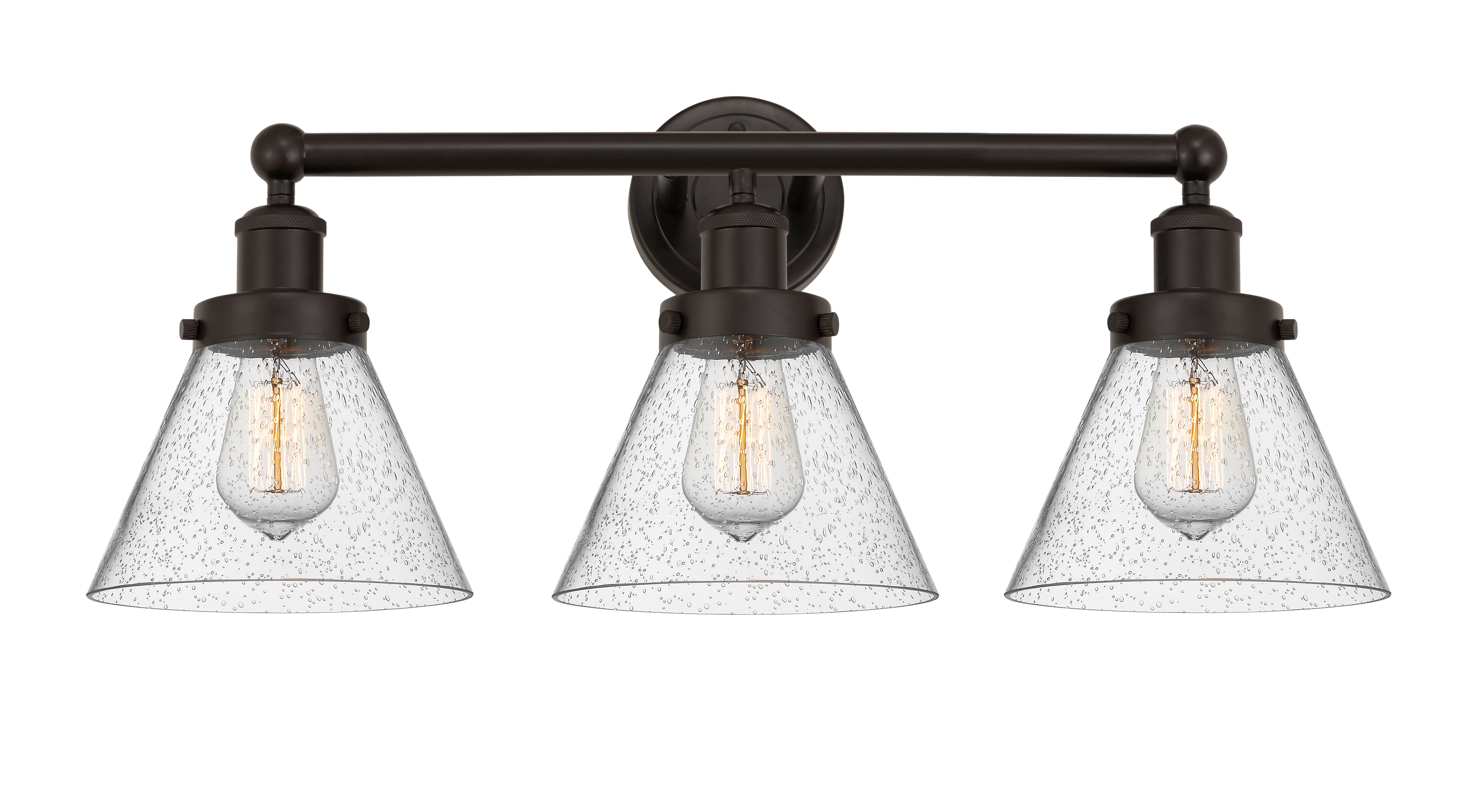 Edison Bath Vanity Light Cast Brass Glass