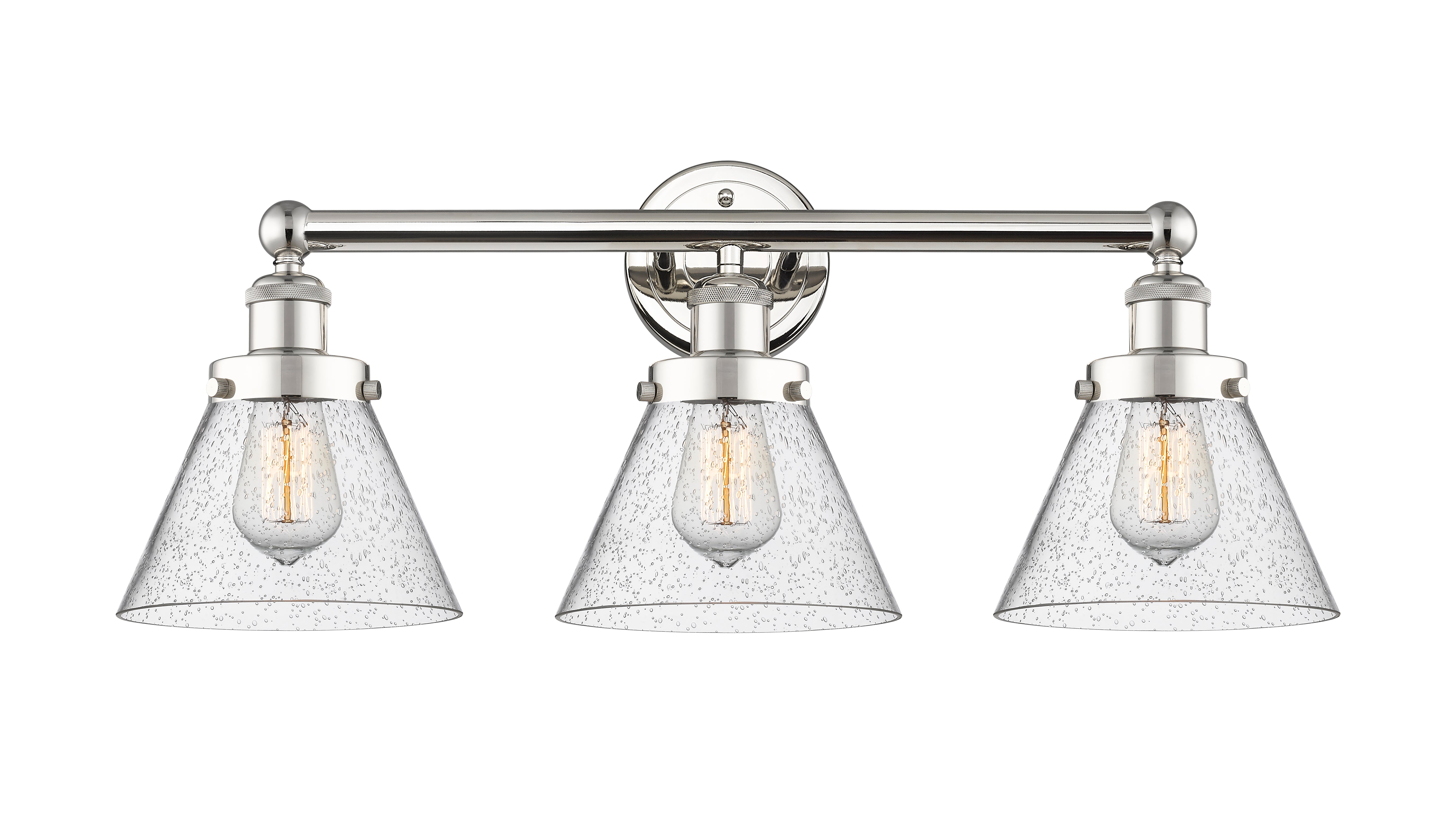 Edison Bath Vanity Light Cast Brass Glass