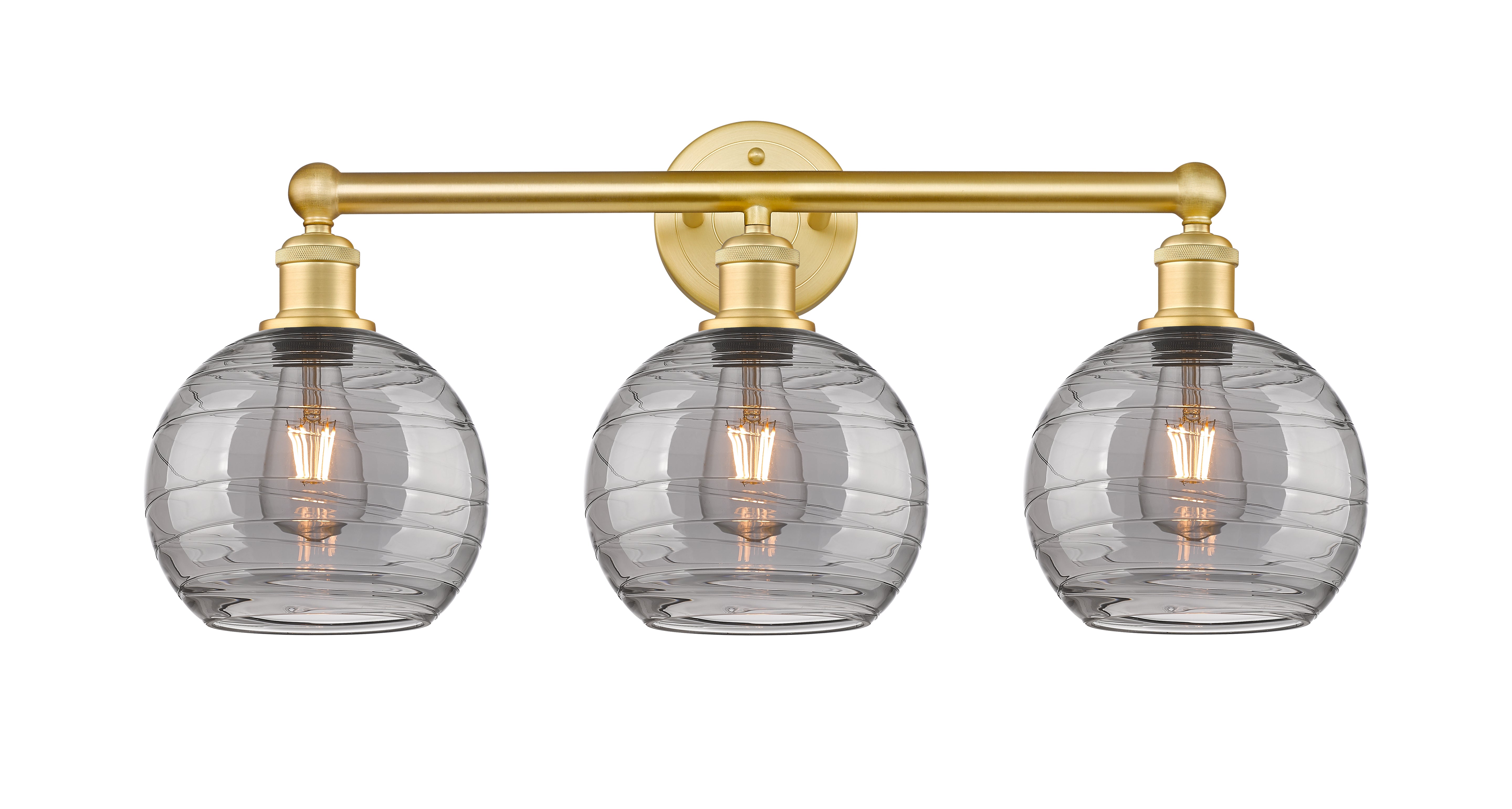 Edison Bath Vanity Light Cast Brass 3 Lights