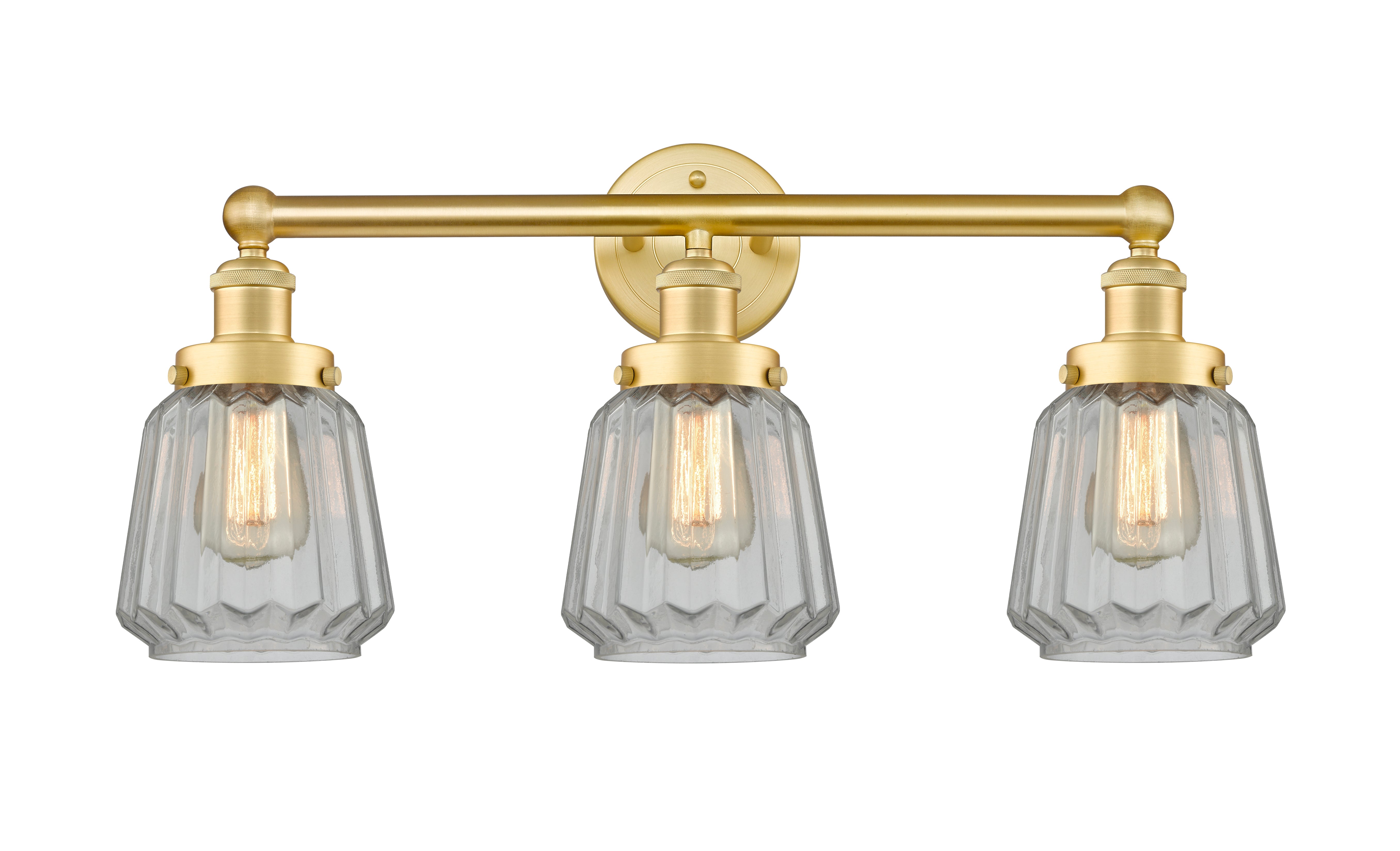Edison Bath Vanity Light Cast Brass Glass