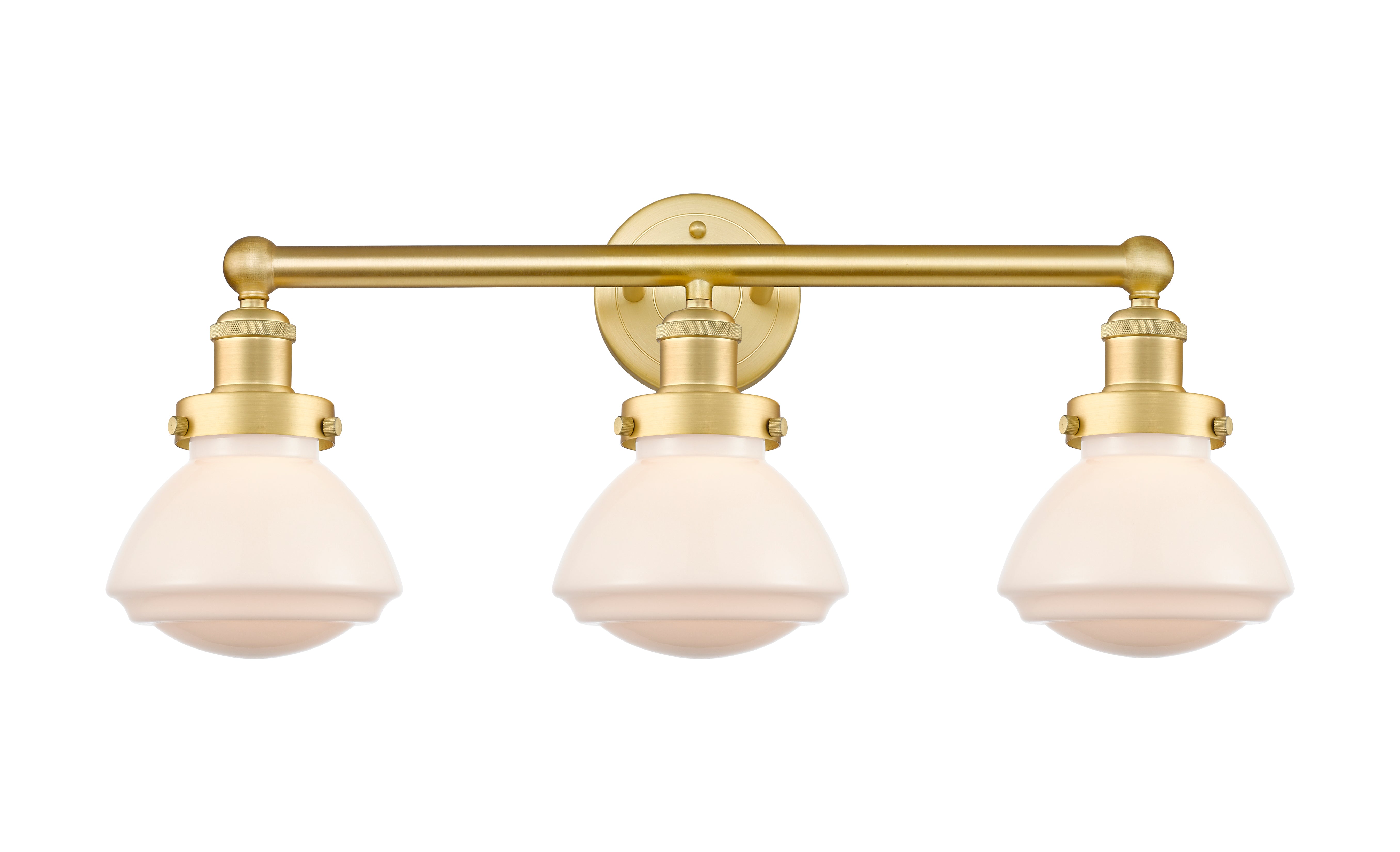 Edison Bath Vanity Light Cast Brass 3 Lights