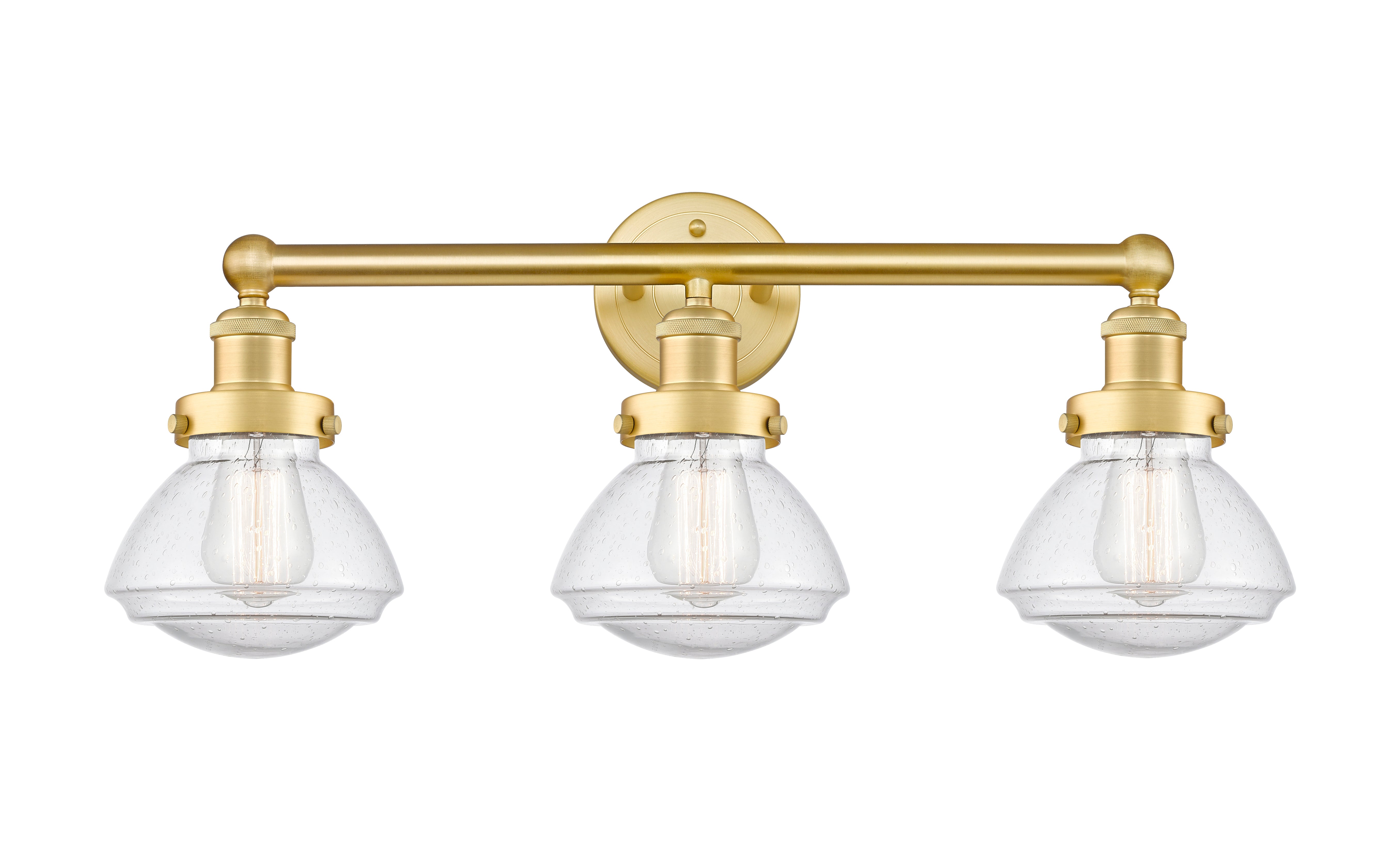 Edison Bath Vanity Light Cast Brass 3 Lights