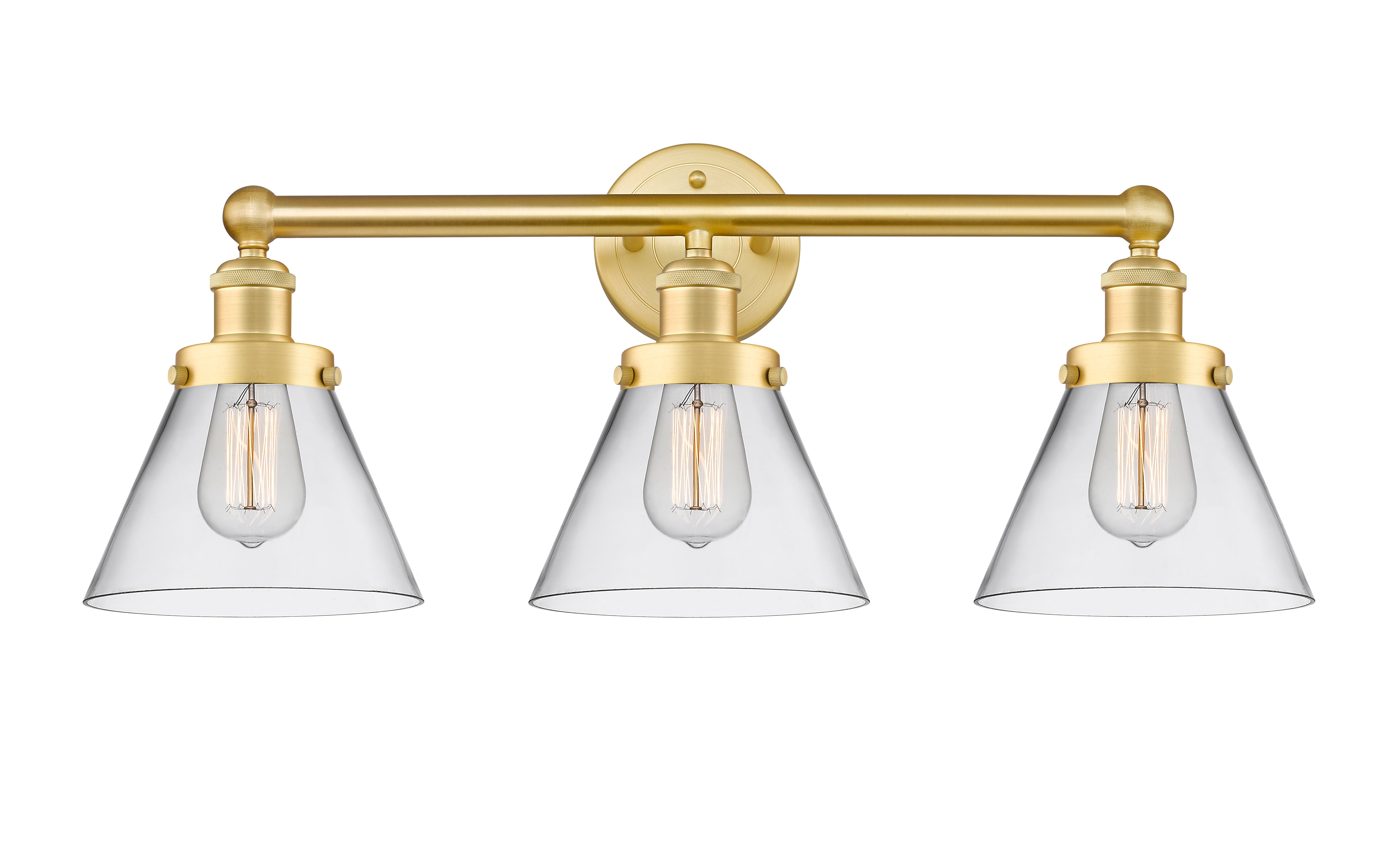 Edison Bath Vanity Light Cast Brass Glass