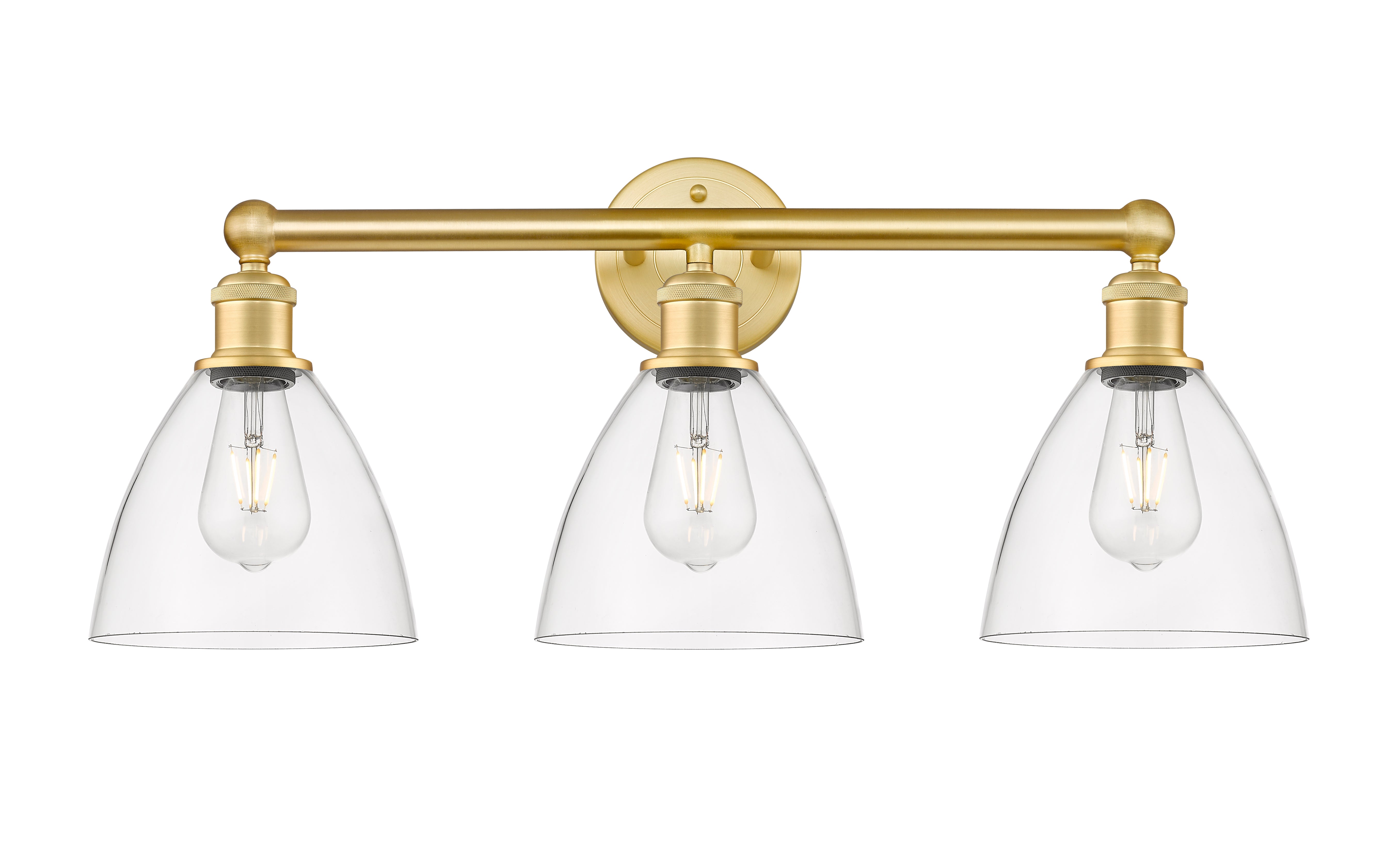 Edison Bath Vanity Light Cast Brass Glass