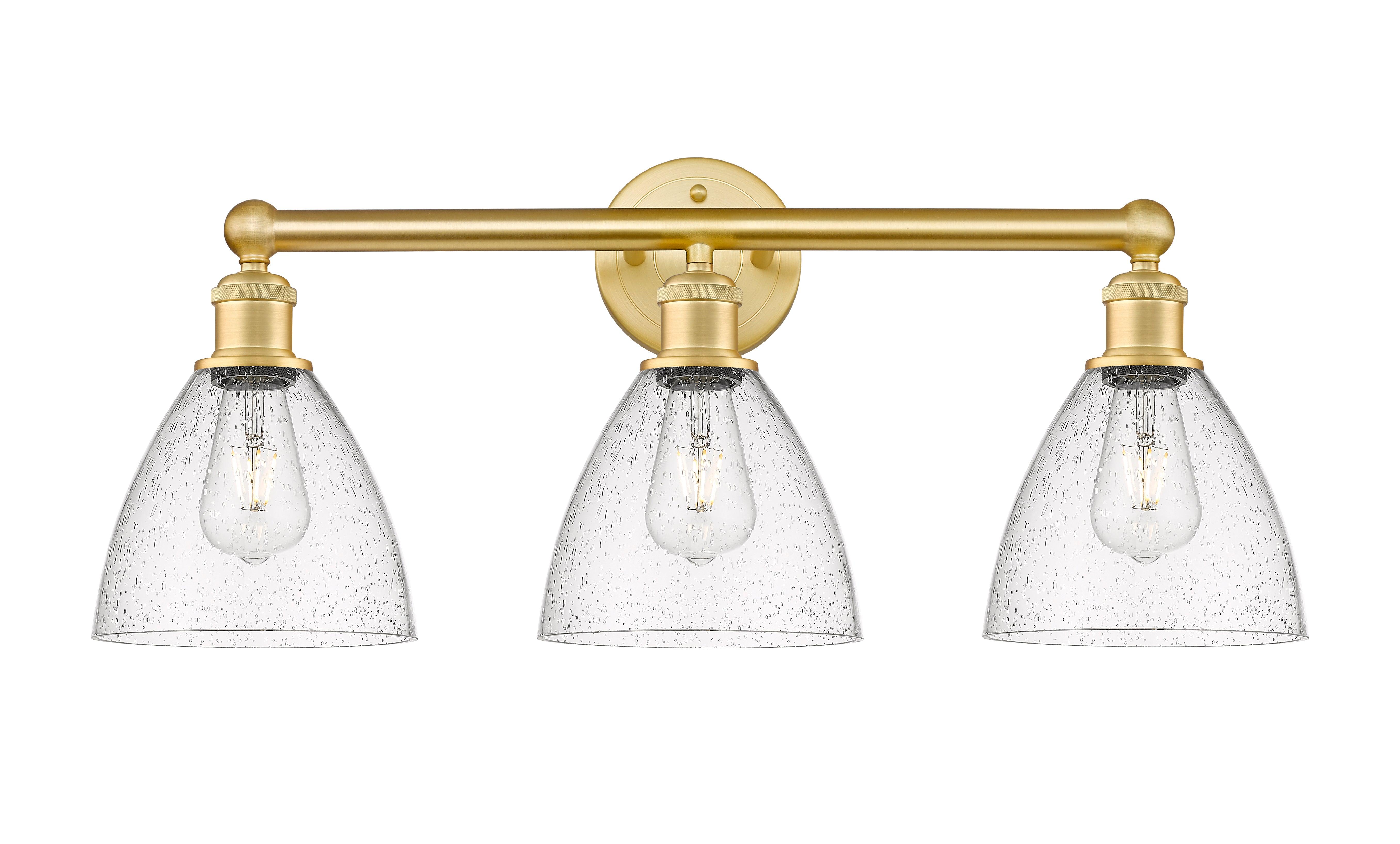 Edison Bath Vanity Light Cast Brass Glass