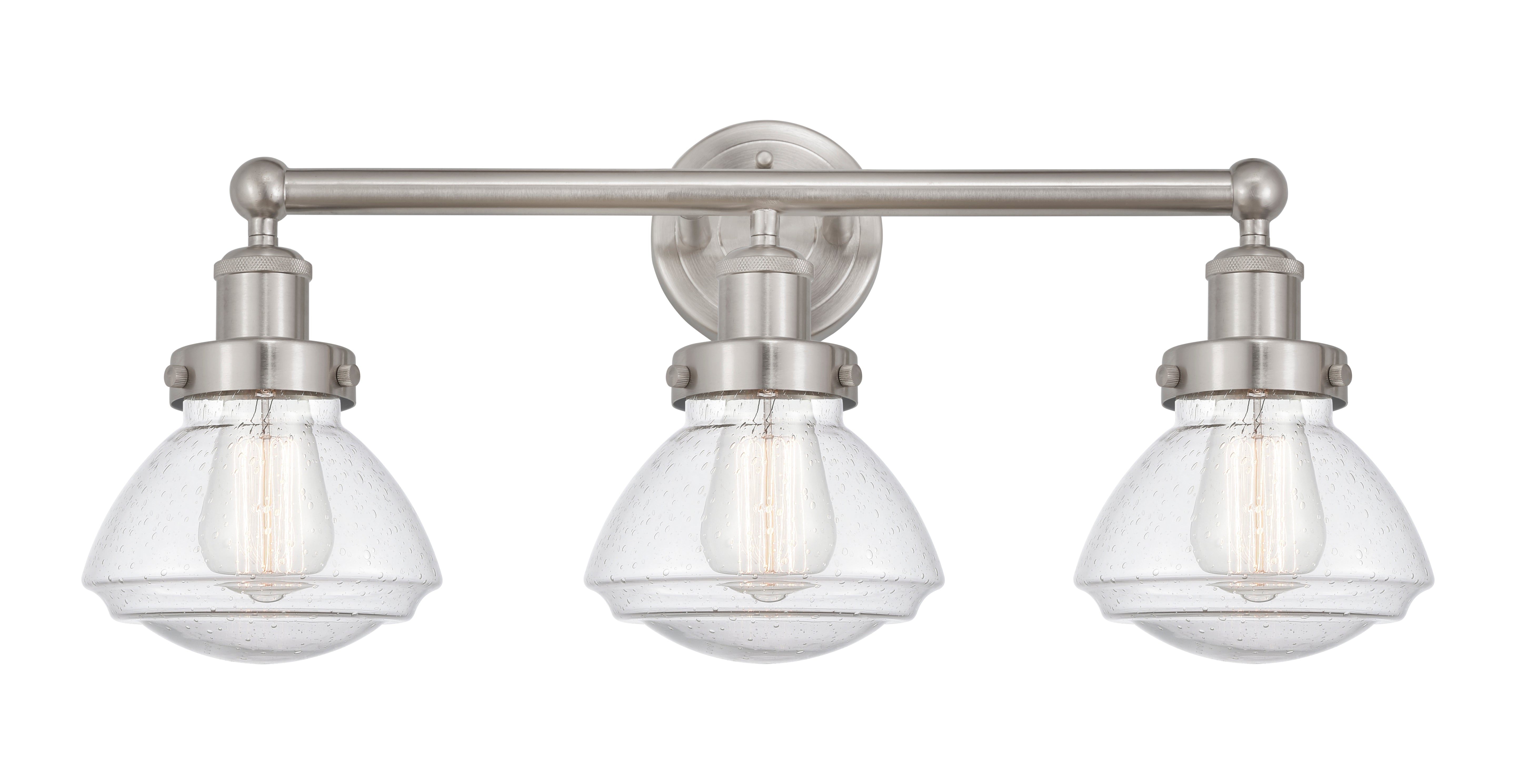 Edison Bath Vanity Light Cast Brass 3 Lights