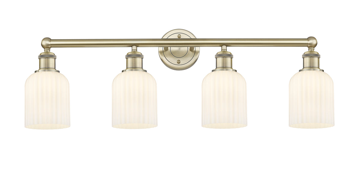 Bridal Veil 32-Inch 4-Light Bath Vanity Light 5-Inch Shade