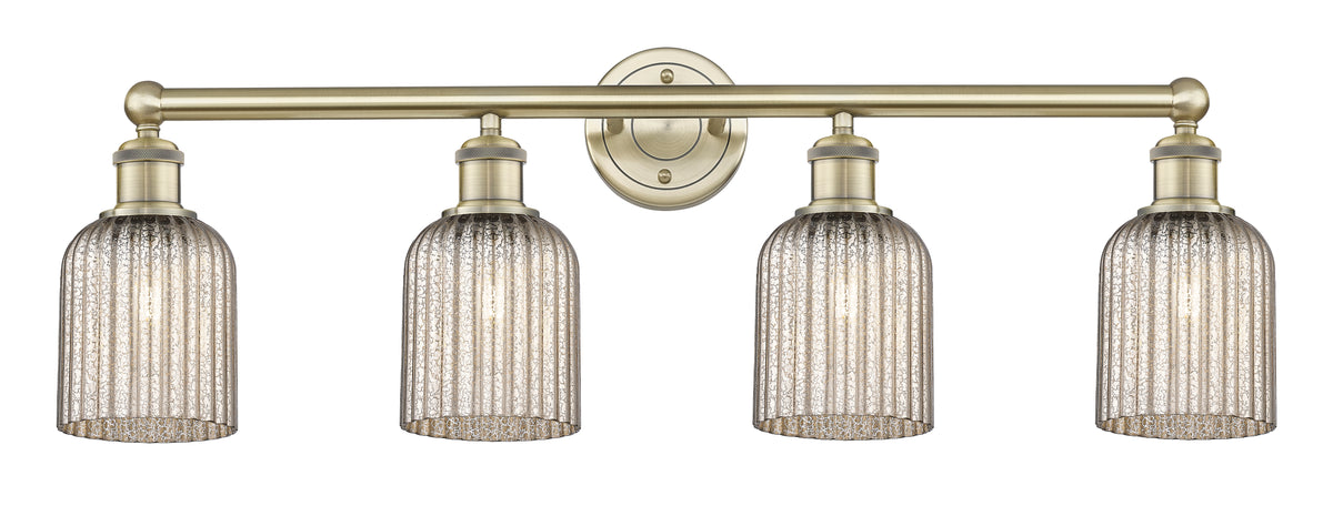 Bridal Veil 32-Inch 4-Light Bath Vanity Light 5-Inch Shade