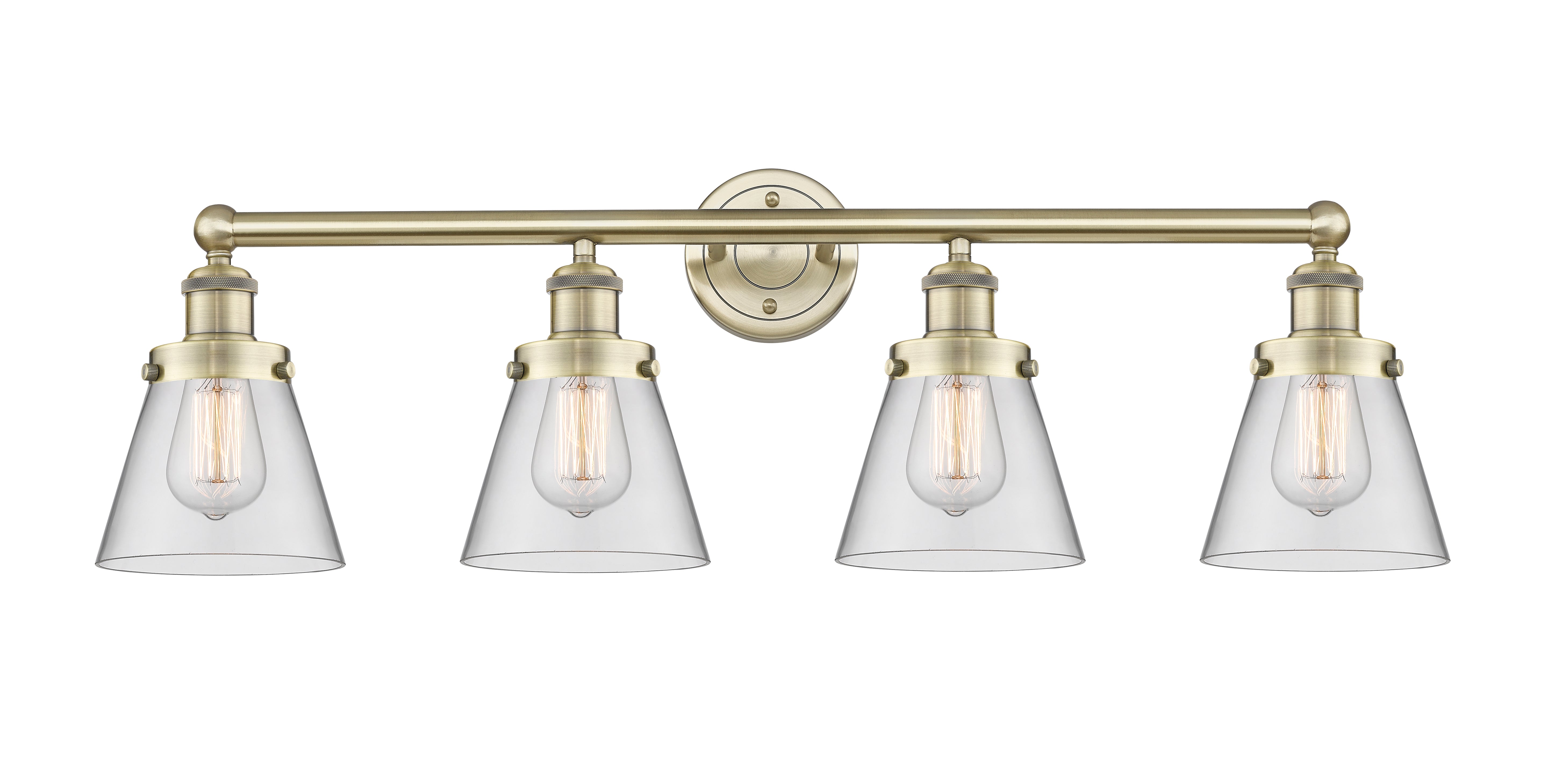 Edison Vanity Cast Brass Art Nouveau