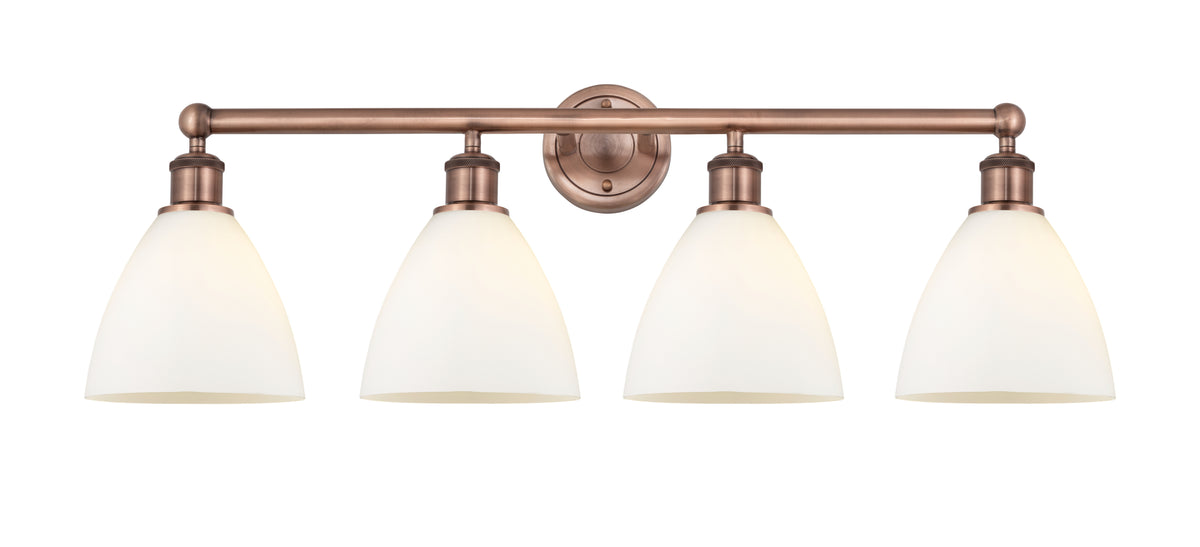 Bristol 35-Inch 4-Light Bath Vanity Light Dome Shade