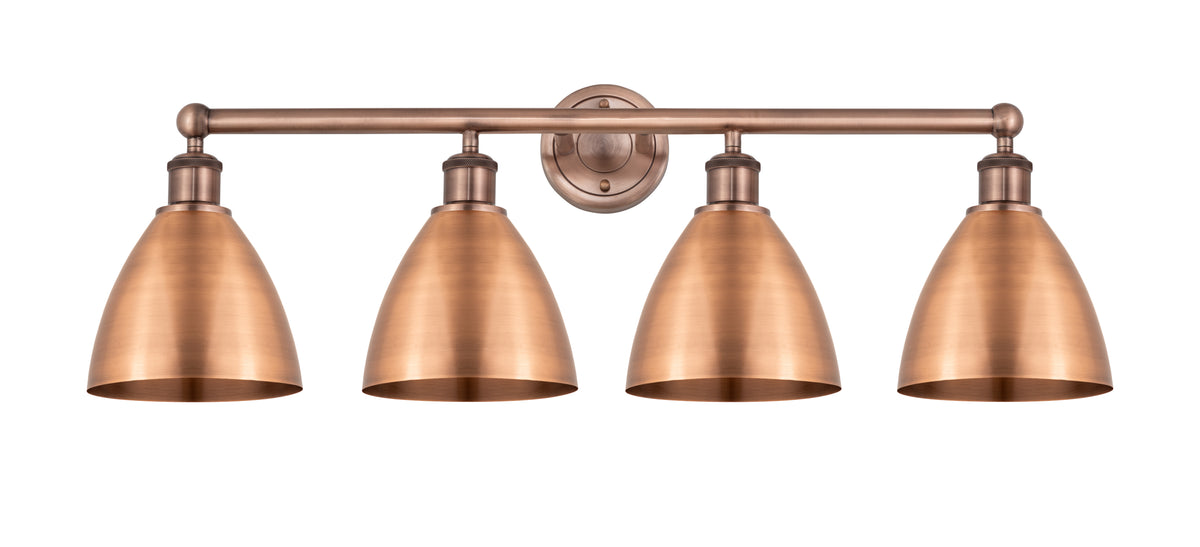 Bristol 35-Inch 4-Light Bath Vanity Light Cone Shade