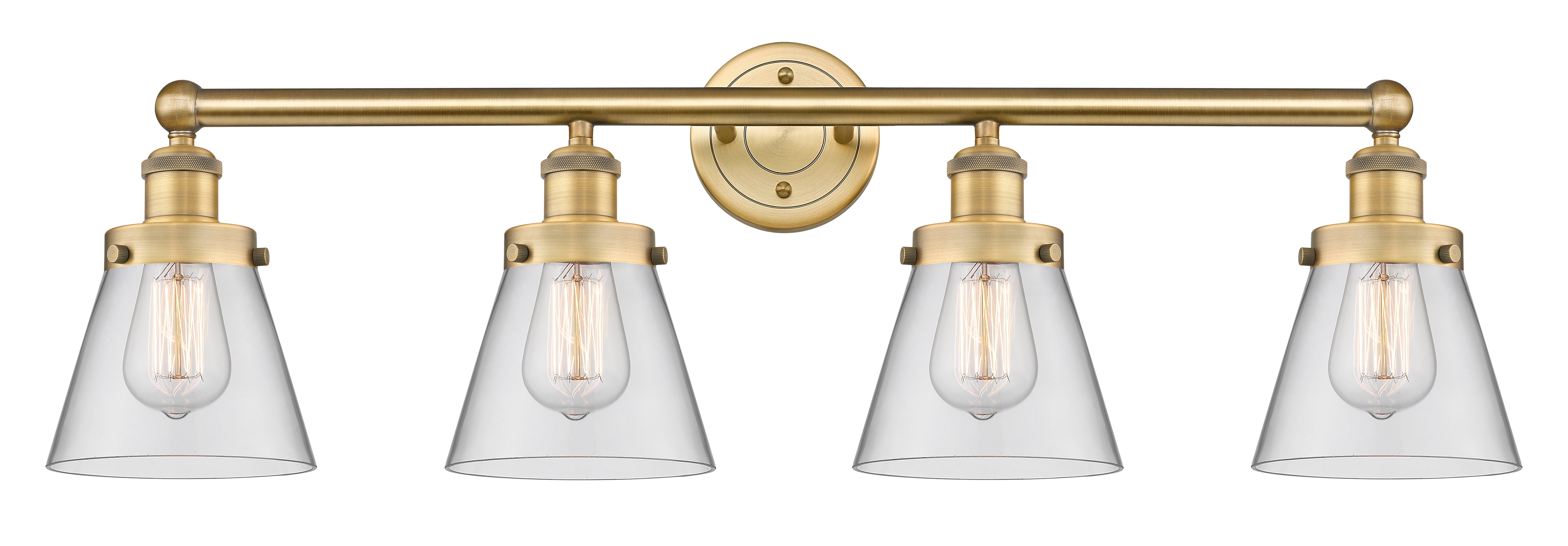 Edison Vanity Cast Brass Art Nouveau