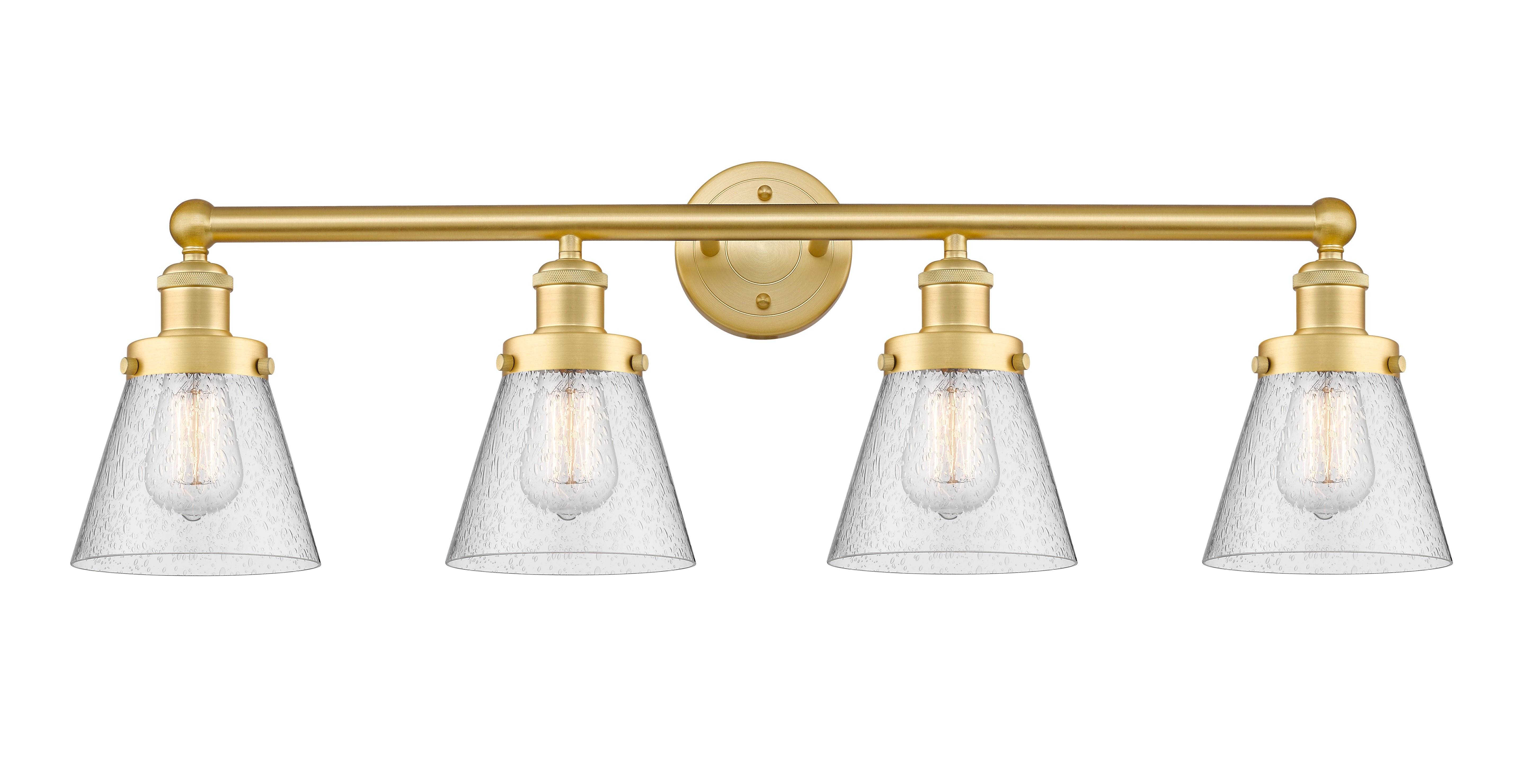Edison Vanity Cast Brass Art Nouveau