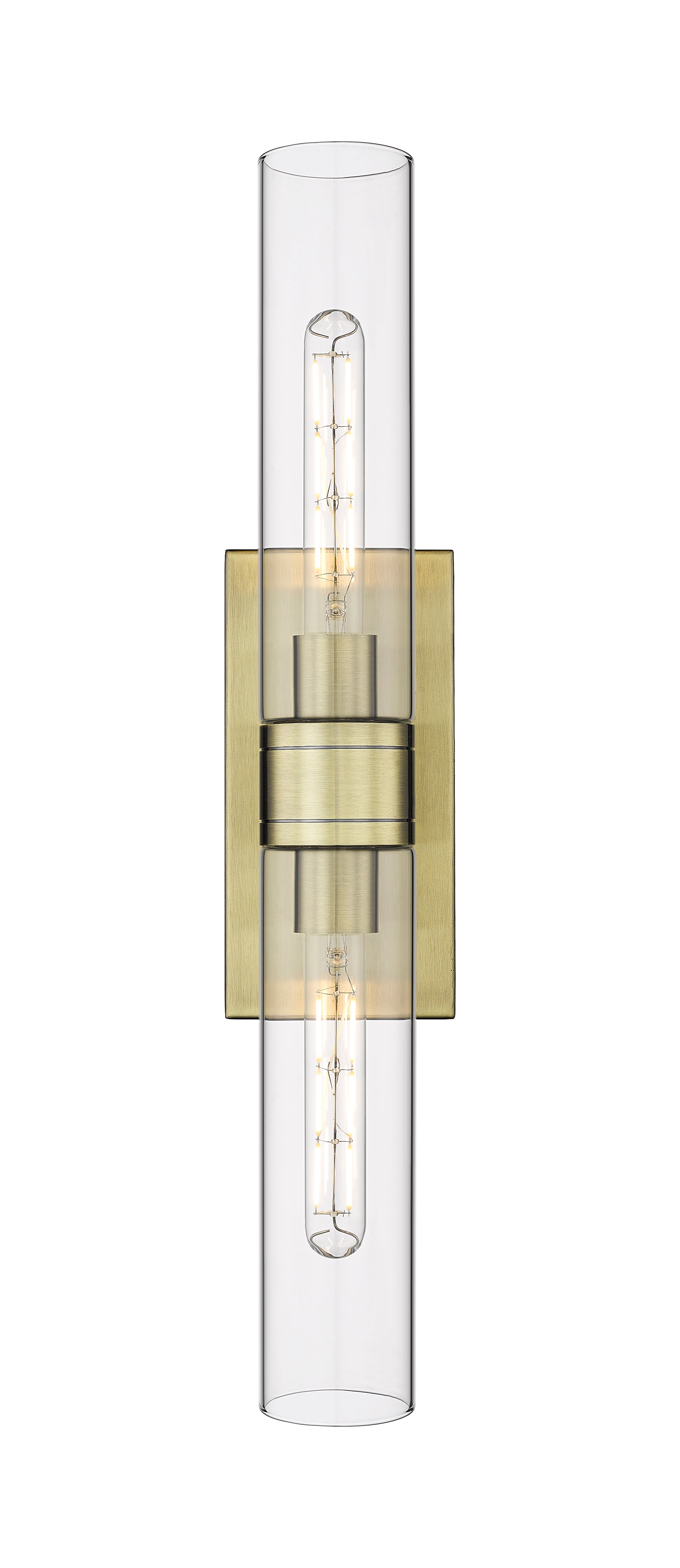 Downtown Urban Sconce Cast Brass Steel