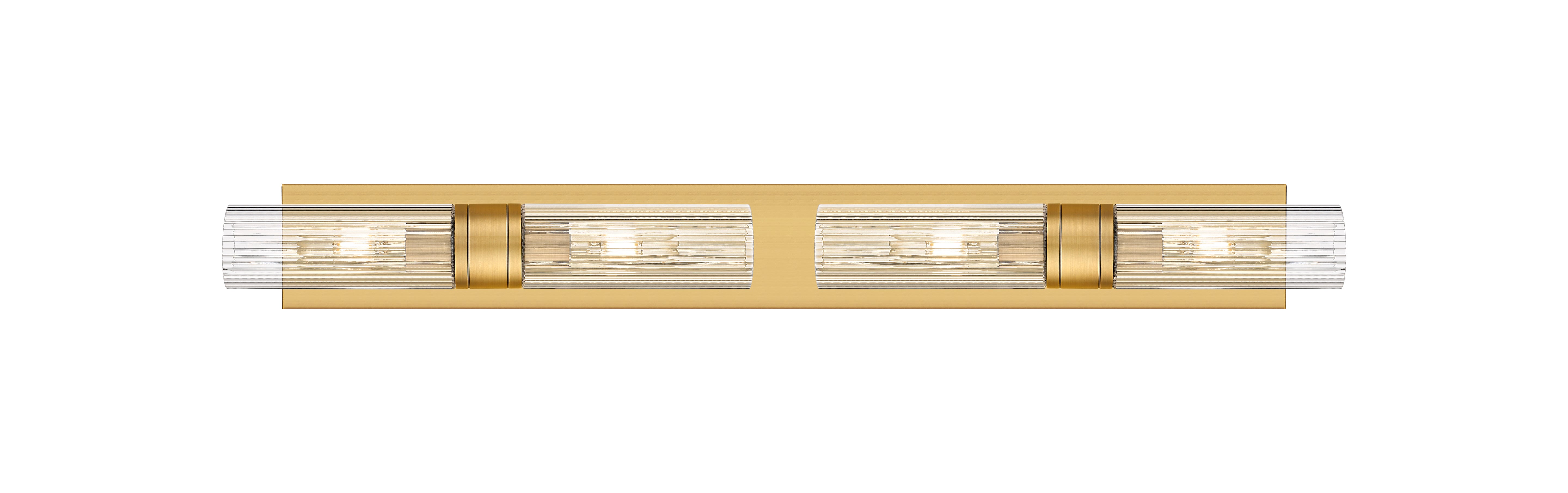 Downtown Urban Linear Bath Vanity Cast Brass